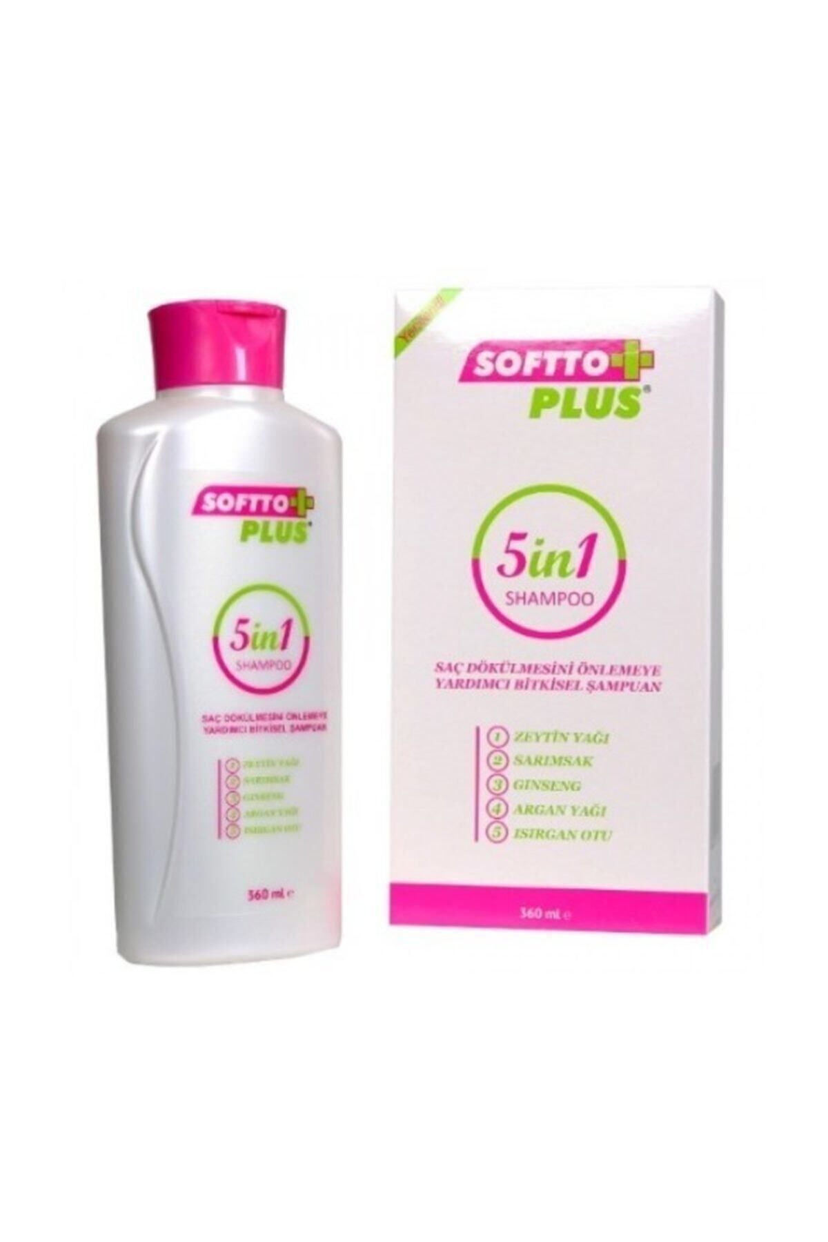 شامپو مردانه و زنانه 5 از دست دادن ضد مو 360 میل Softto Plus