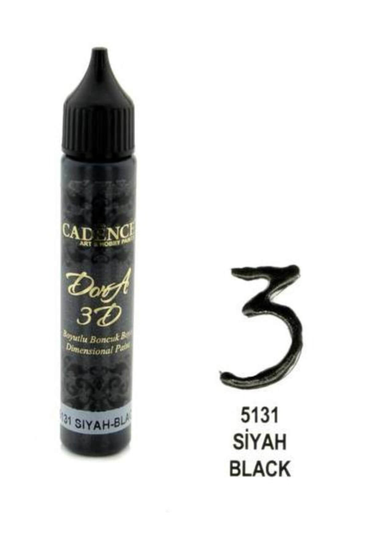 Cadence Dora 3D Boyutlu Boncuk Boya 5131 SİYAH