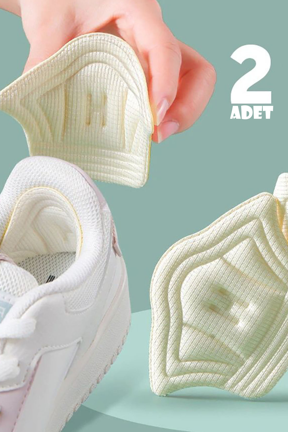 Aveo 2 Adet Taç Şekil 5mm Topuklu Ayakkabı Kundura Ayak Vurma Engelleyici Kumaş Ped Daraltma