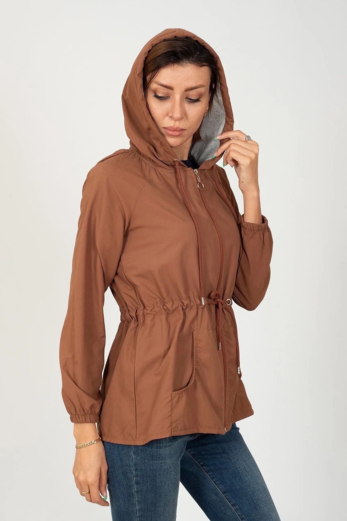 Hooded rain coat women 2025