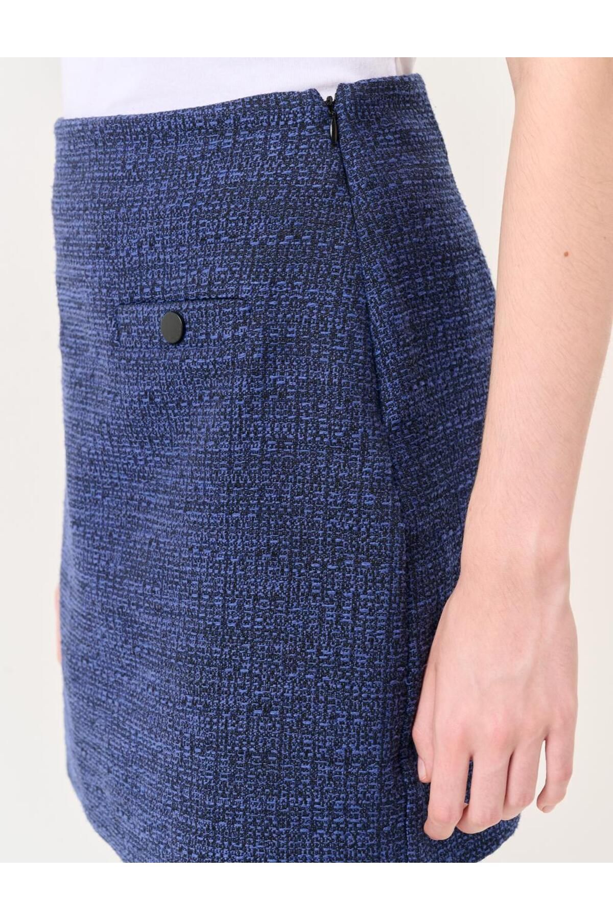 Tweed skirt hotsell navy blue