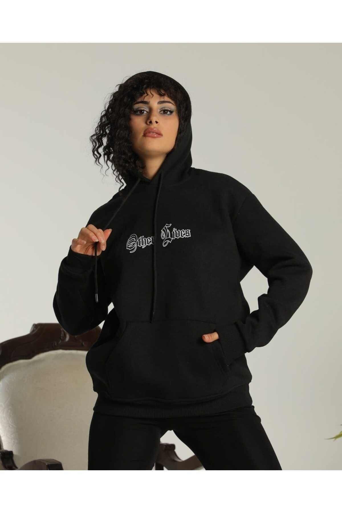 Pisa Art-Other Lives Oversize Hoodie Printed 3 Thread Cotton Hoodie > 2