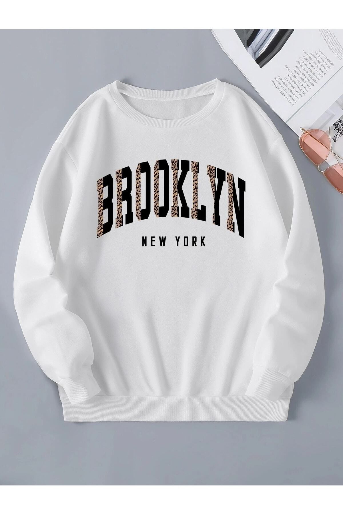 Pisa Art Hanorac Oversize Unisex Cu Imprimeu Brooklyn Unisex - L