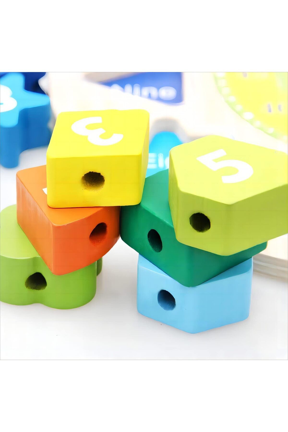 Afunti-wooden board clock puzzle game teaching with block sorting numbers and shapes 7