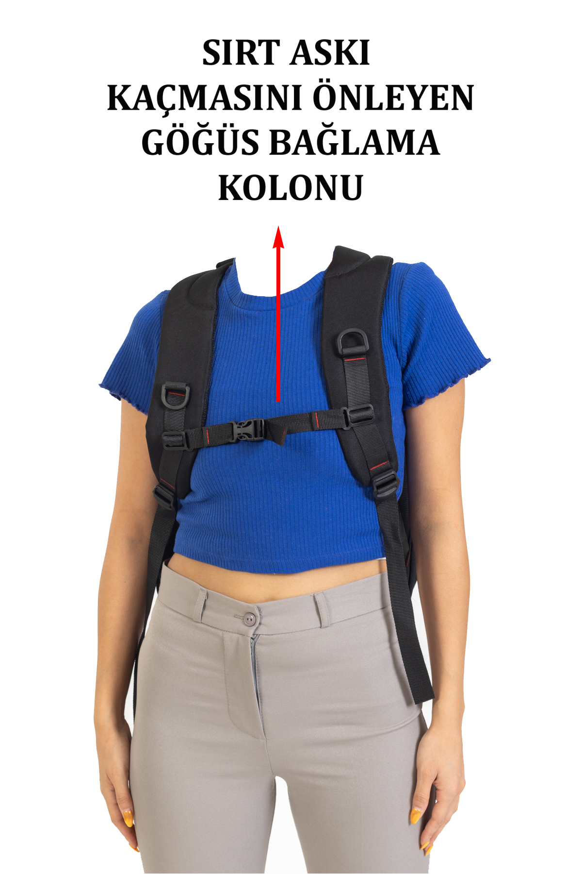 کوله پشتی زنانه مشکی Case Club | Sırt Çanta  03 اورجینال - تصویر 5