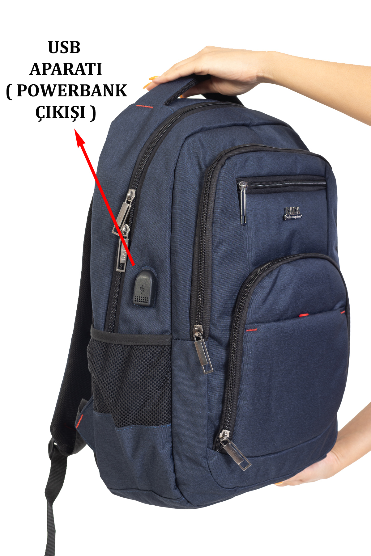 کوله پشتی زنانه آبی سرمه ای Case Club | Sırt Çanta  03 اورجینال - تصویر 7