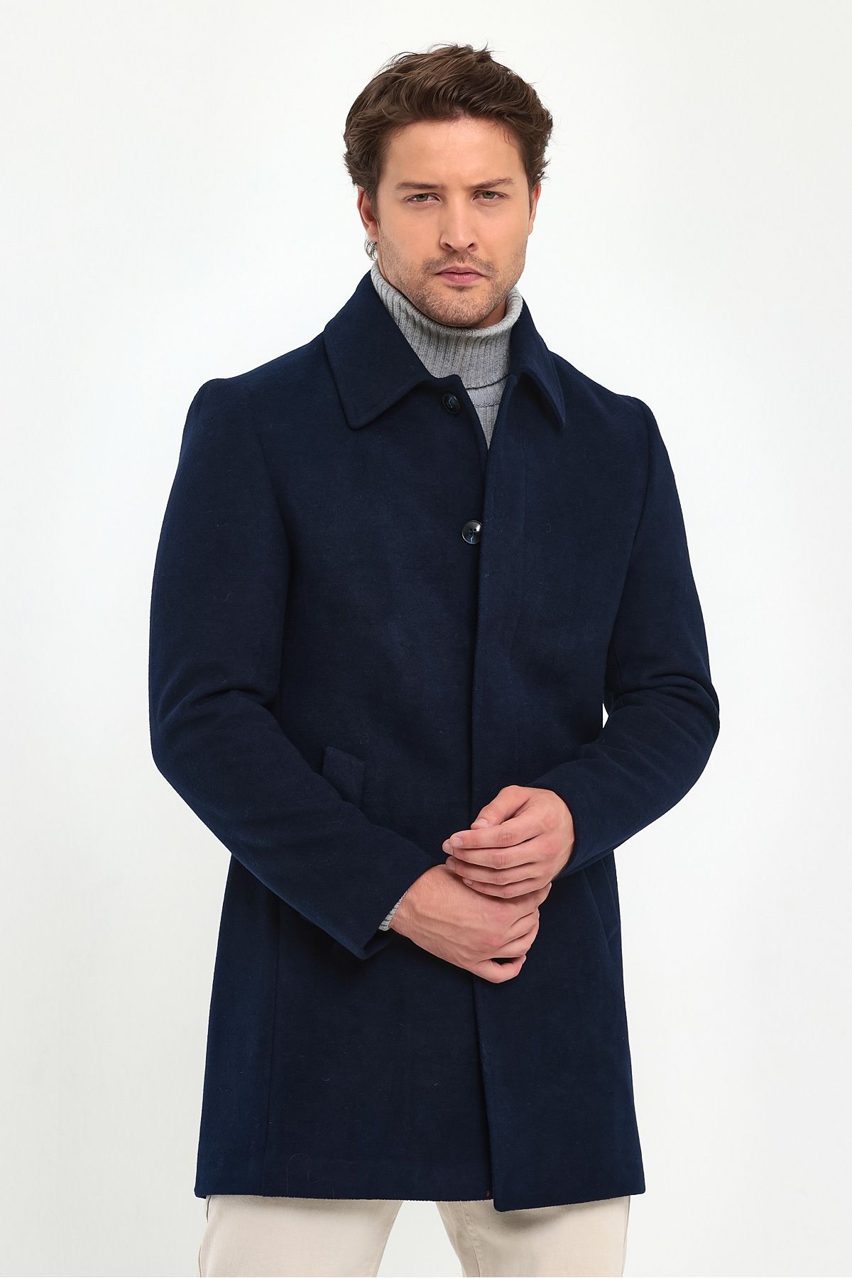 Men's wool cheap blend coat