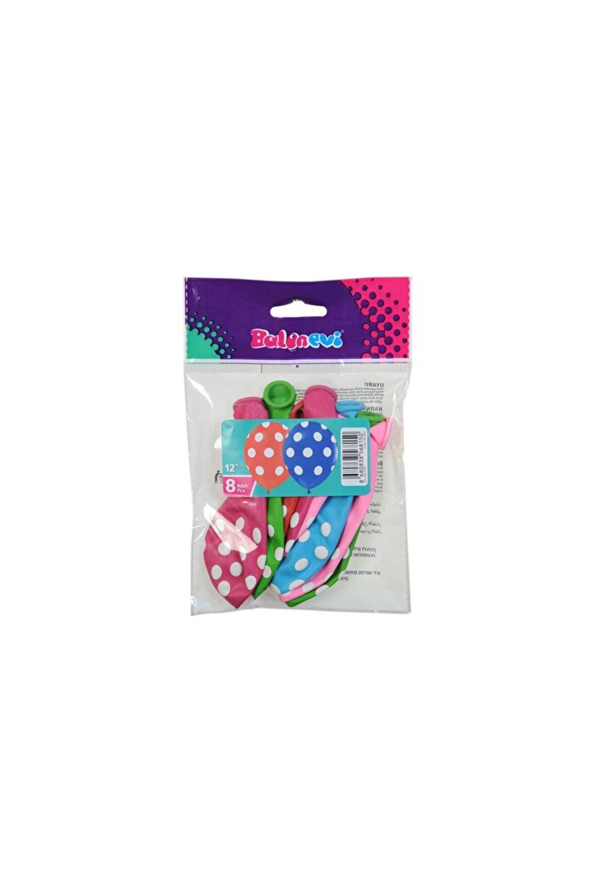 Polka Dot Printed Mixed Balloon 8pcs
