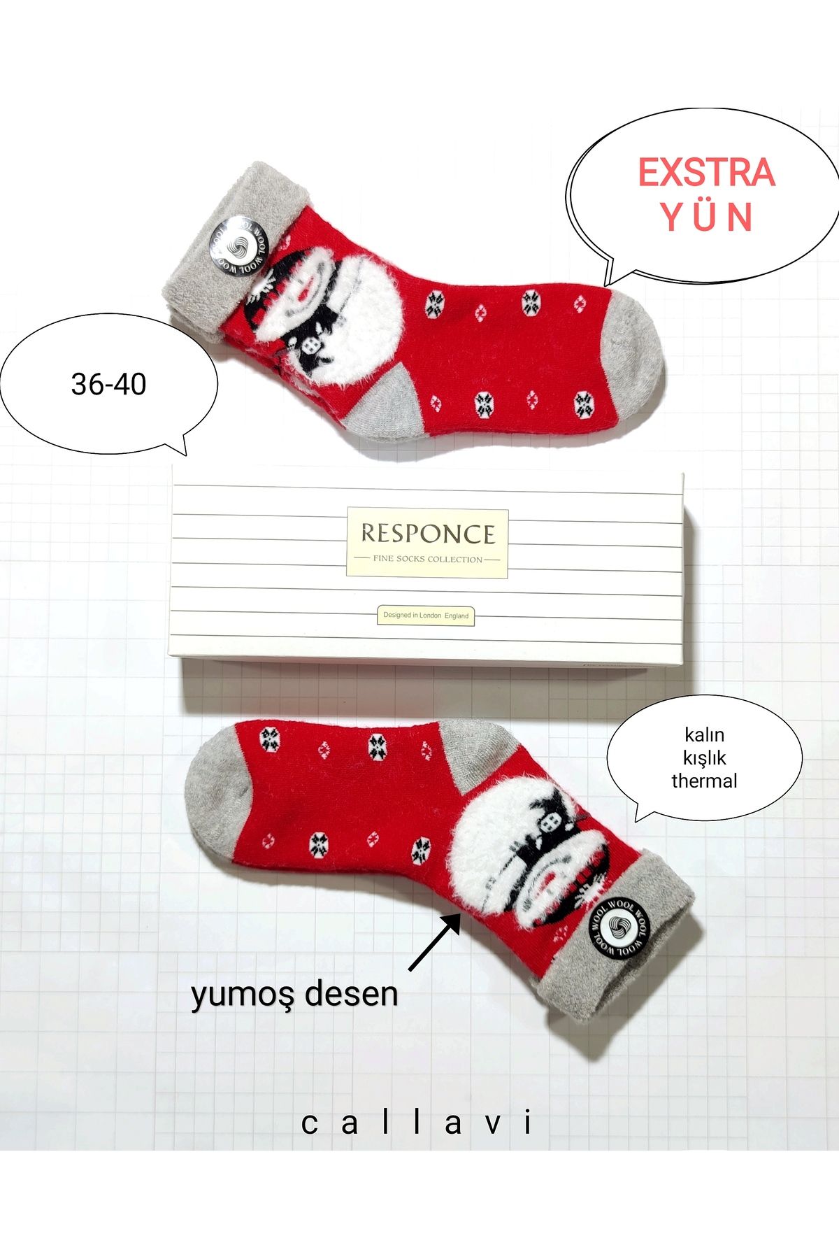 calantor-Thermal wool towel Christmas socket 2 pairs with box 4