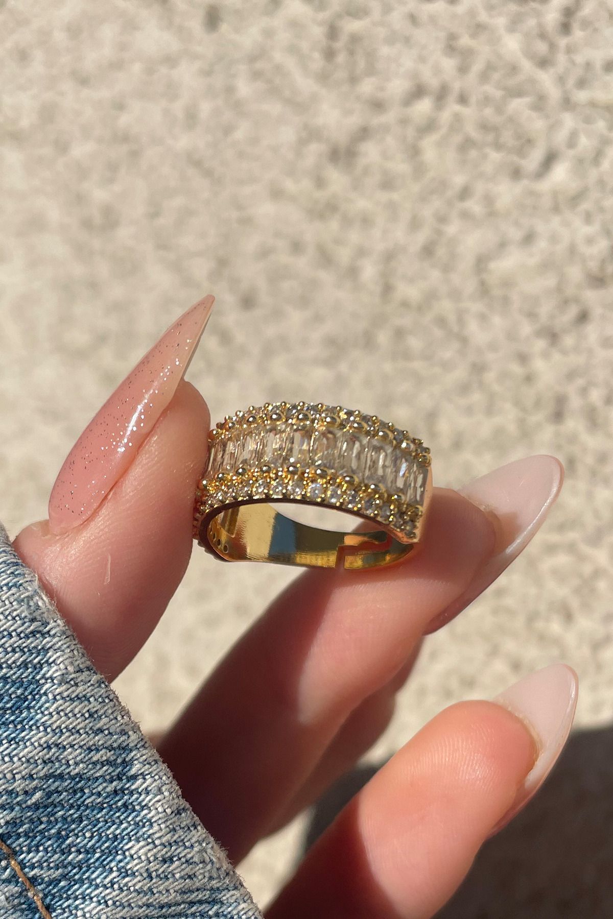 5 layer diamond shop band ring