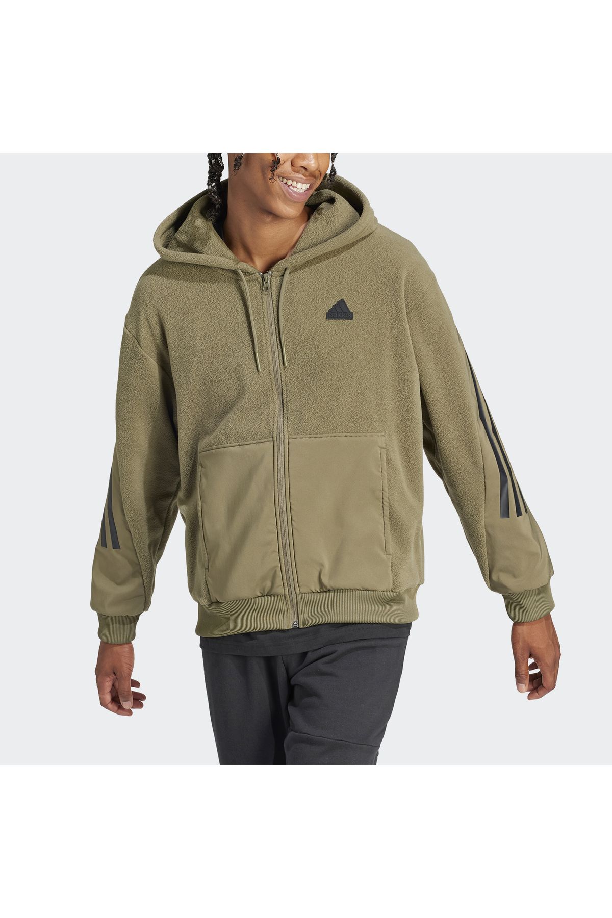Adidas jacket online olive green