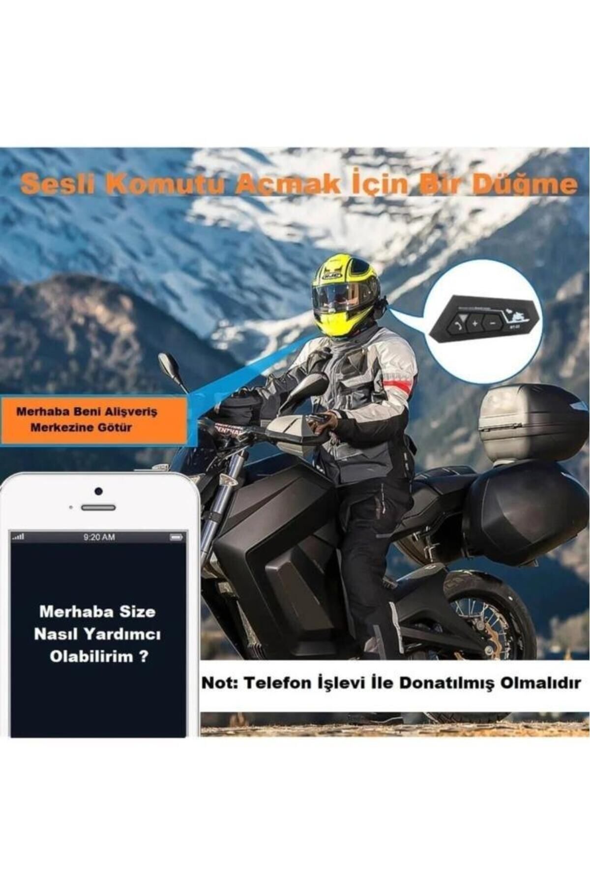 PİNK İTHALAT Kask Kulaklık Bluetooth Motosiklet Kulaklık Intercom Motorsiklet Kulaklık
