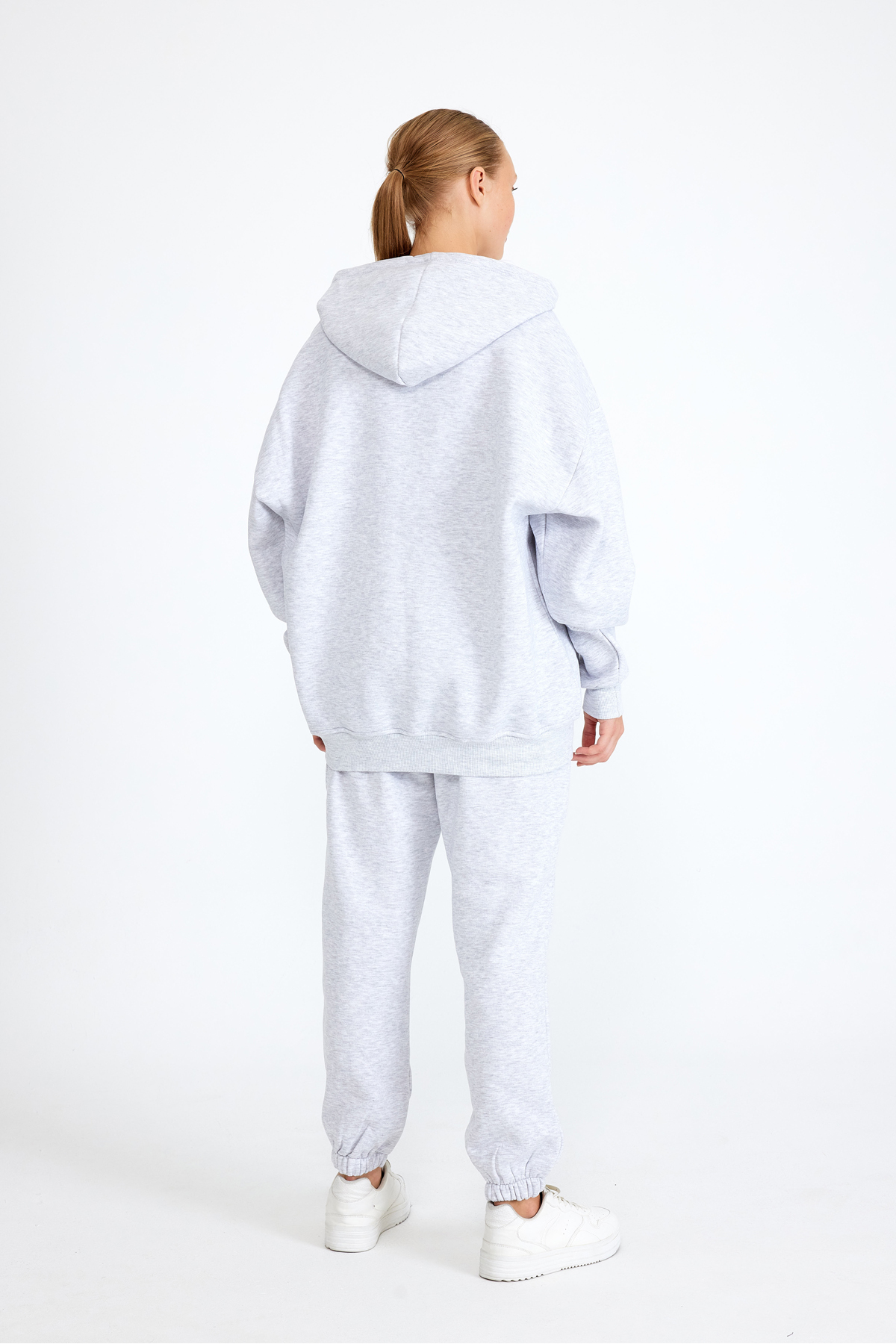 Yeni Sezon 2024 Ekstra Yumuşak Oversize Sweatshirt - Gri Melanj