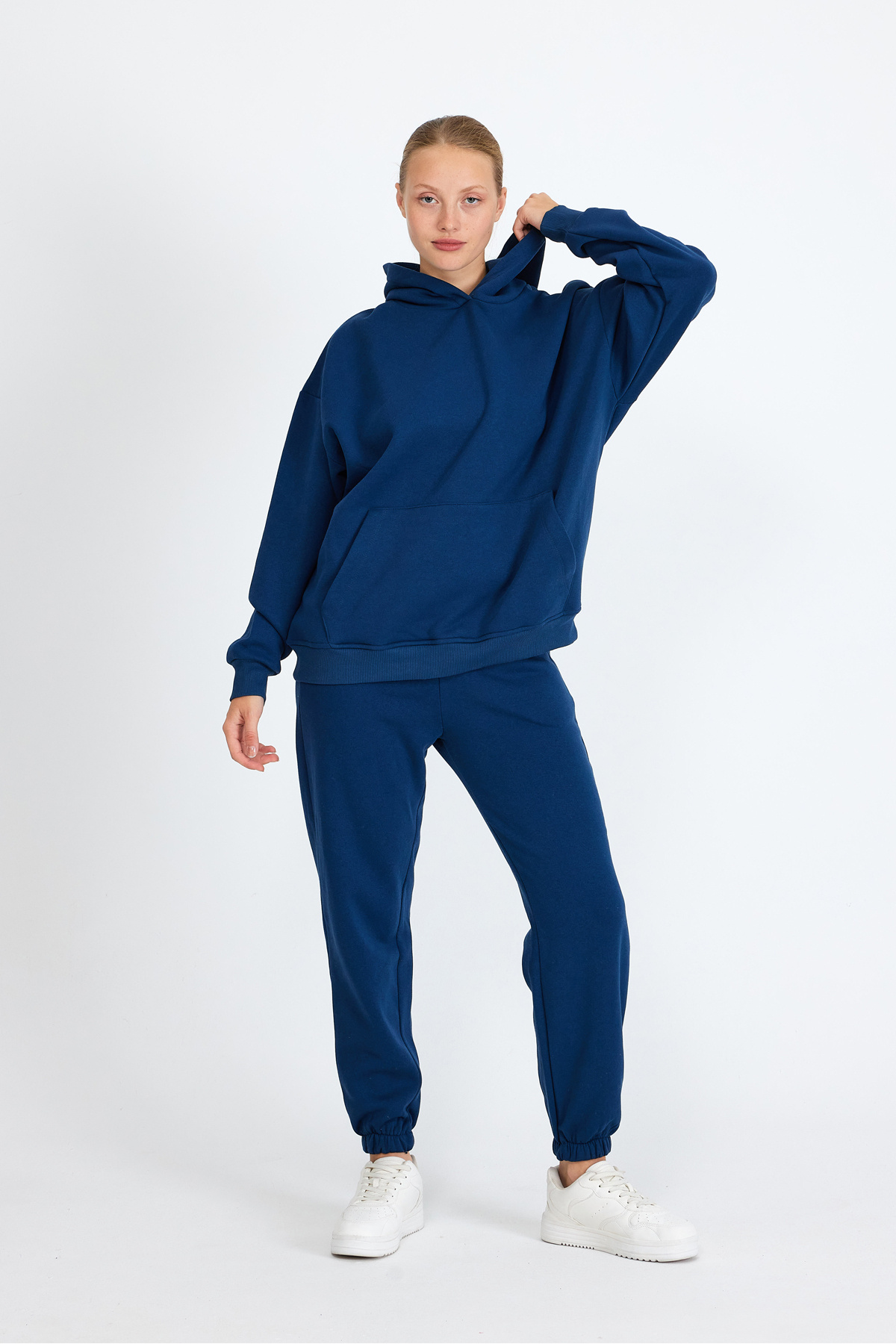 Yeni Sezon 2024 Ekstra Yumuşak Oversize Sweatshirt - İndigo