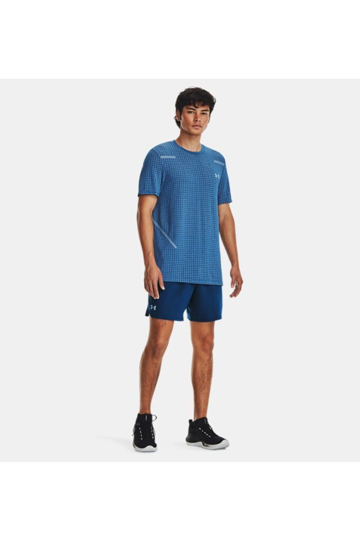 تی شرت آبی مردانه آستین کوتاه شبکه یکپارچه نر 1376921 426 Under Armour