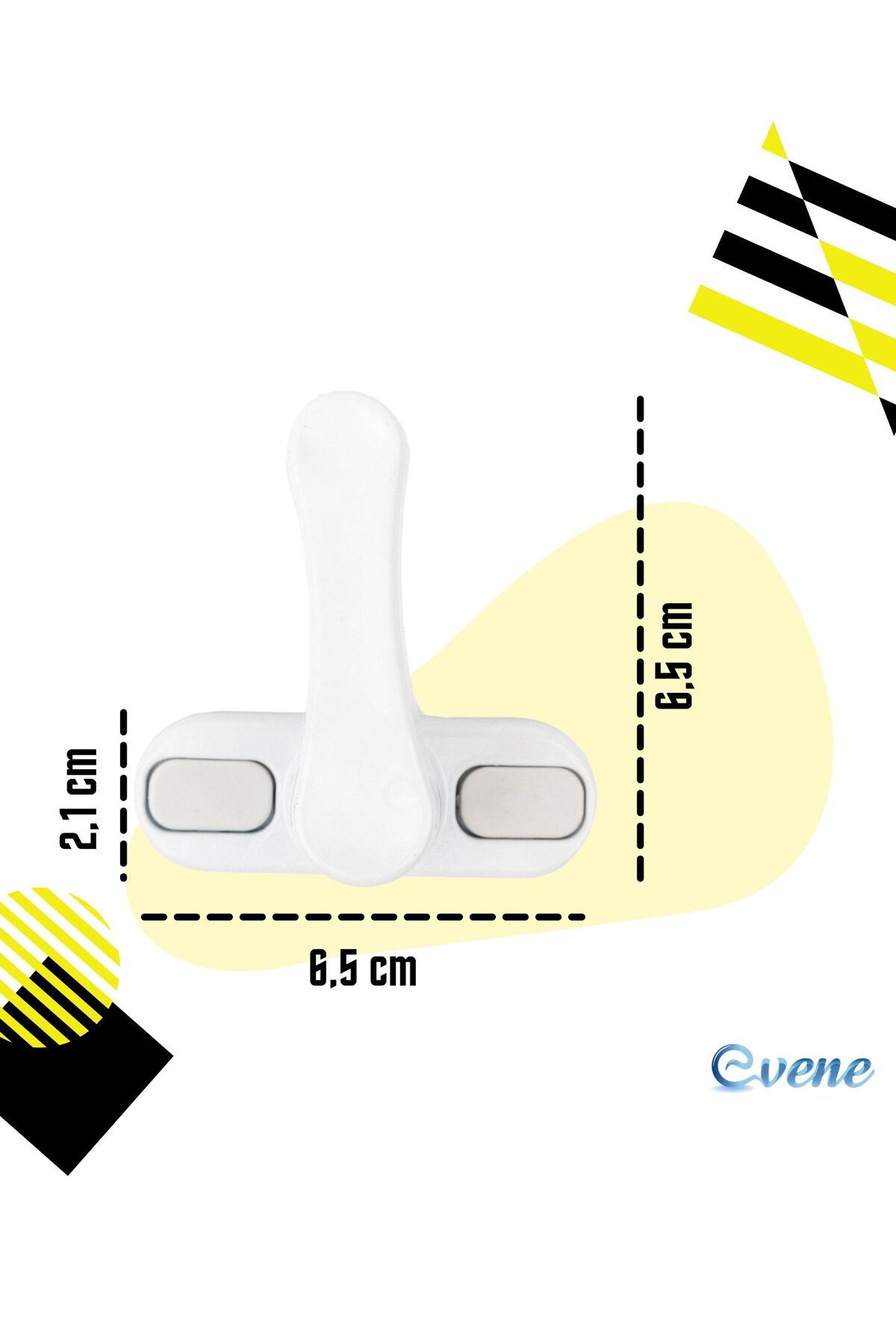 Evene-Pimapen Door Lock Pimapen Window Lock Window Safety Lock Latched Lock 2 Pieces White 2