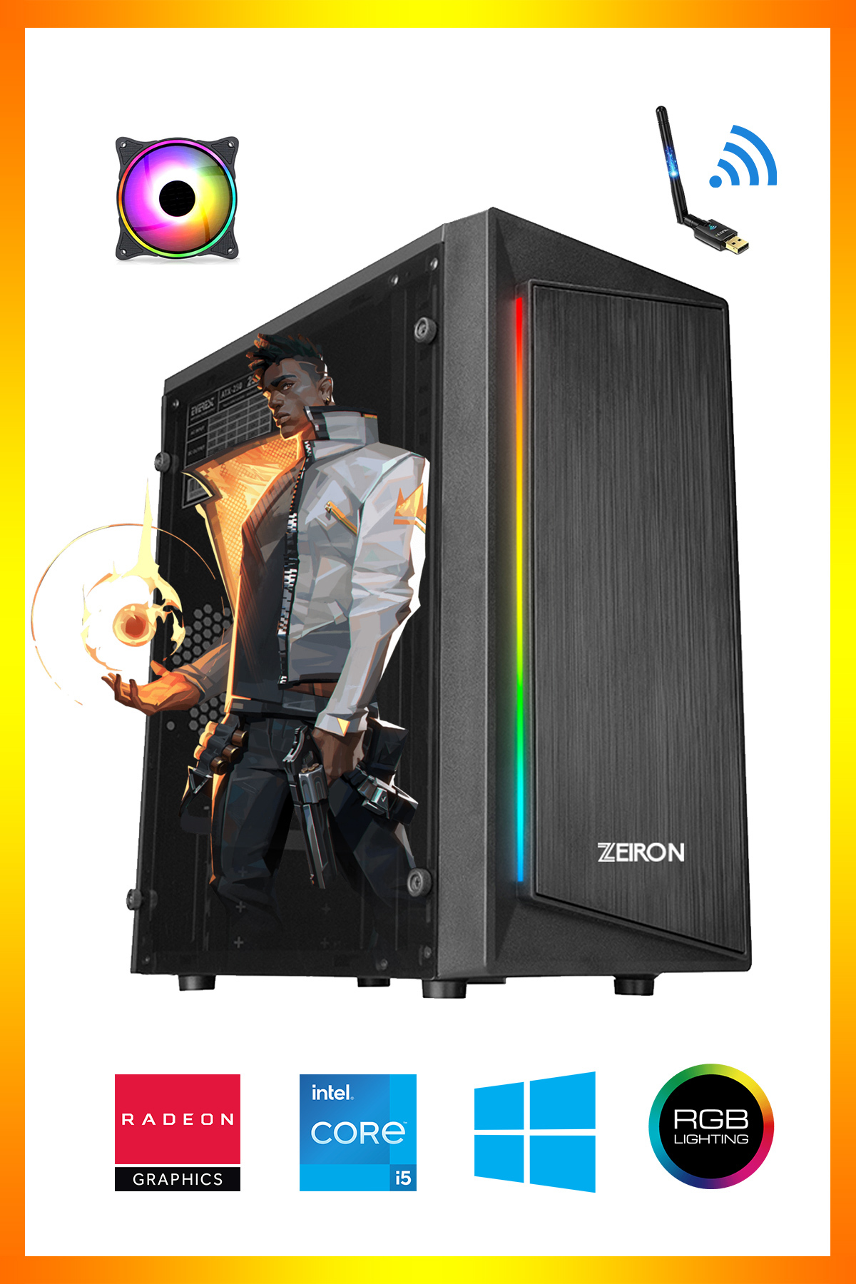 Zeiron Rdx12 i5-4570 16GB RAM 256GB SSD GT740 4GB Oyuncu Masaüstü