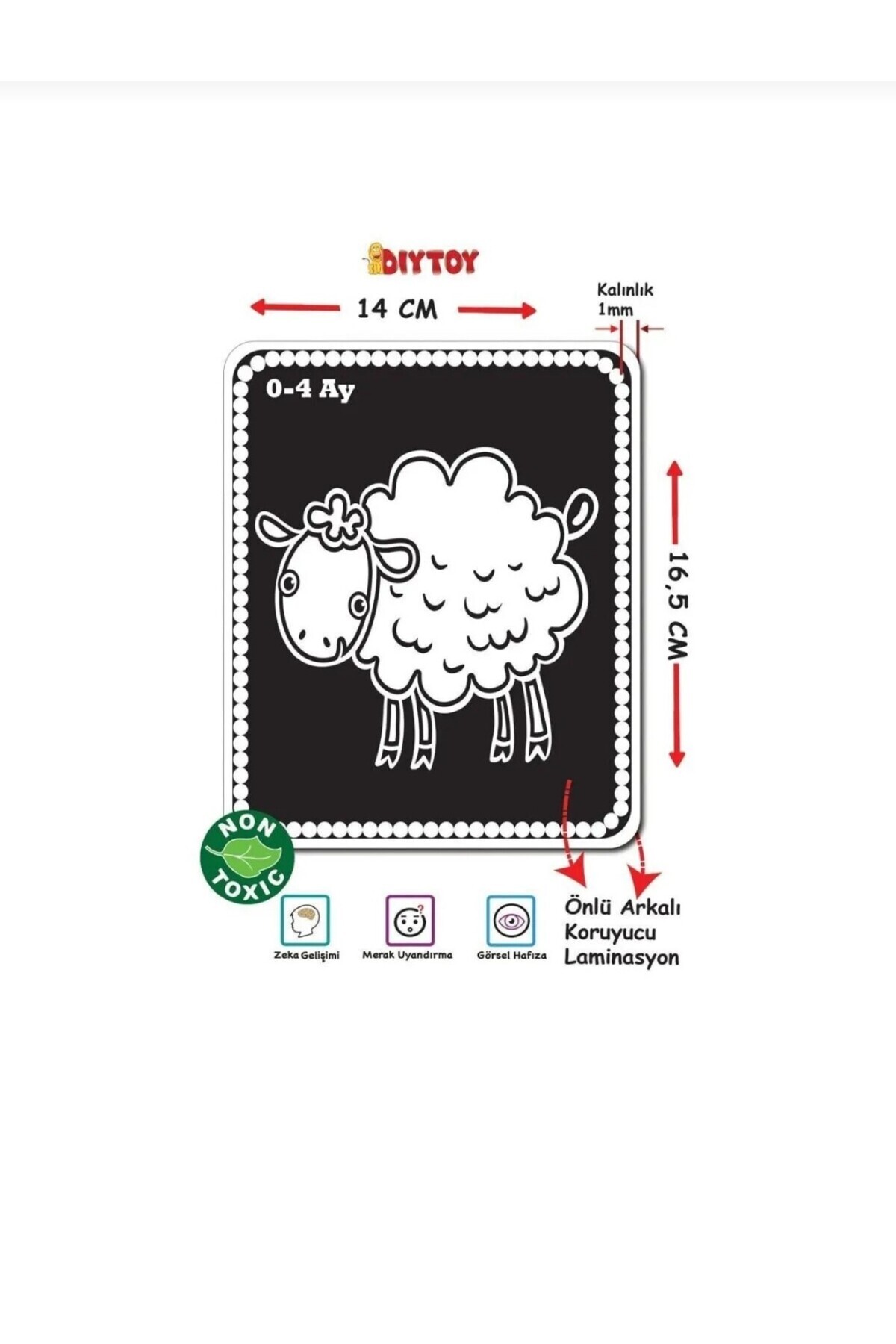 Diytoy Flash Cards Bebeğimin Ilk Zeka Kartları 0-12 Ay fotoğrafı 4 (önizleme)