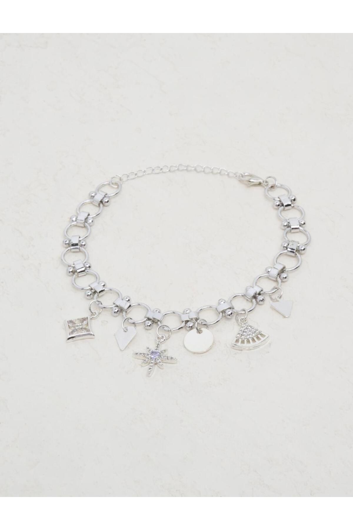 Buy the Designer Stella & Dot Gray Crown Braided Adjustable Charm Bracelet  | GoodwillFinds