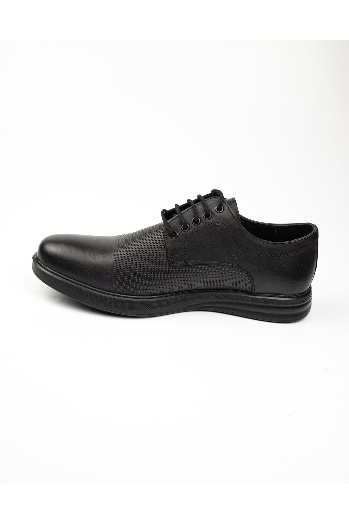 Nobel-1043 Black Leather Men's Classic Shoes 3