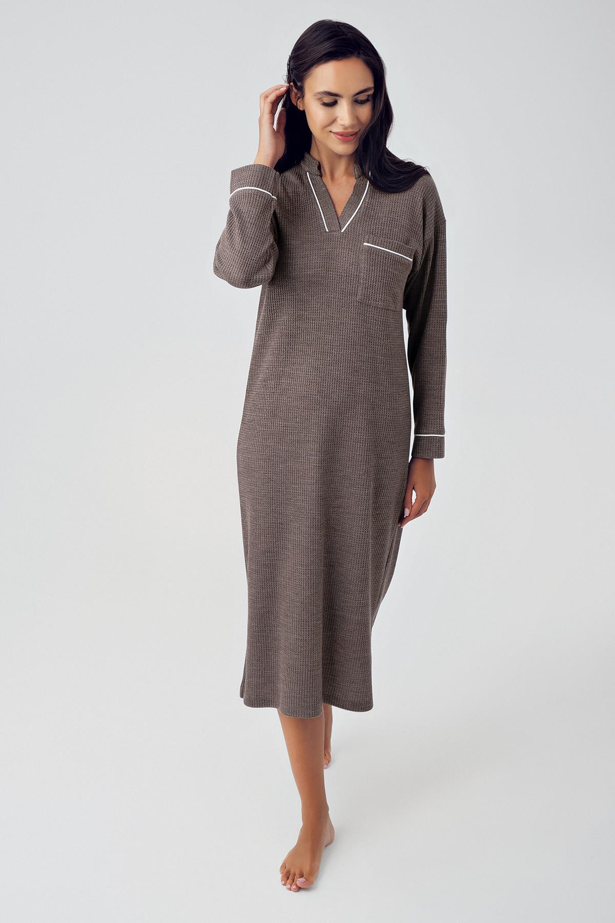 Artış Uzun Kollu Yumuşak Dokulu Triko Elbise