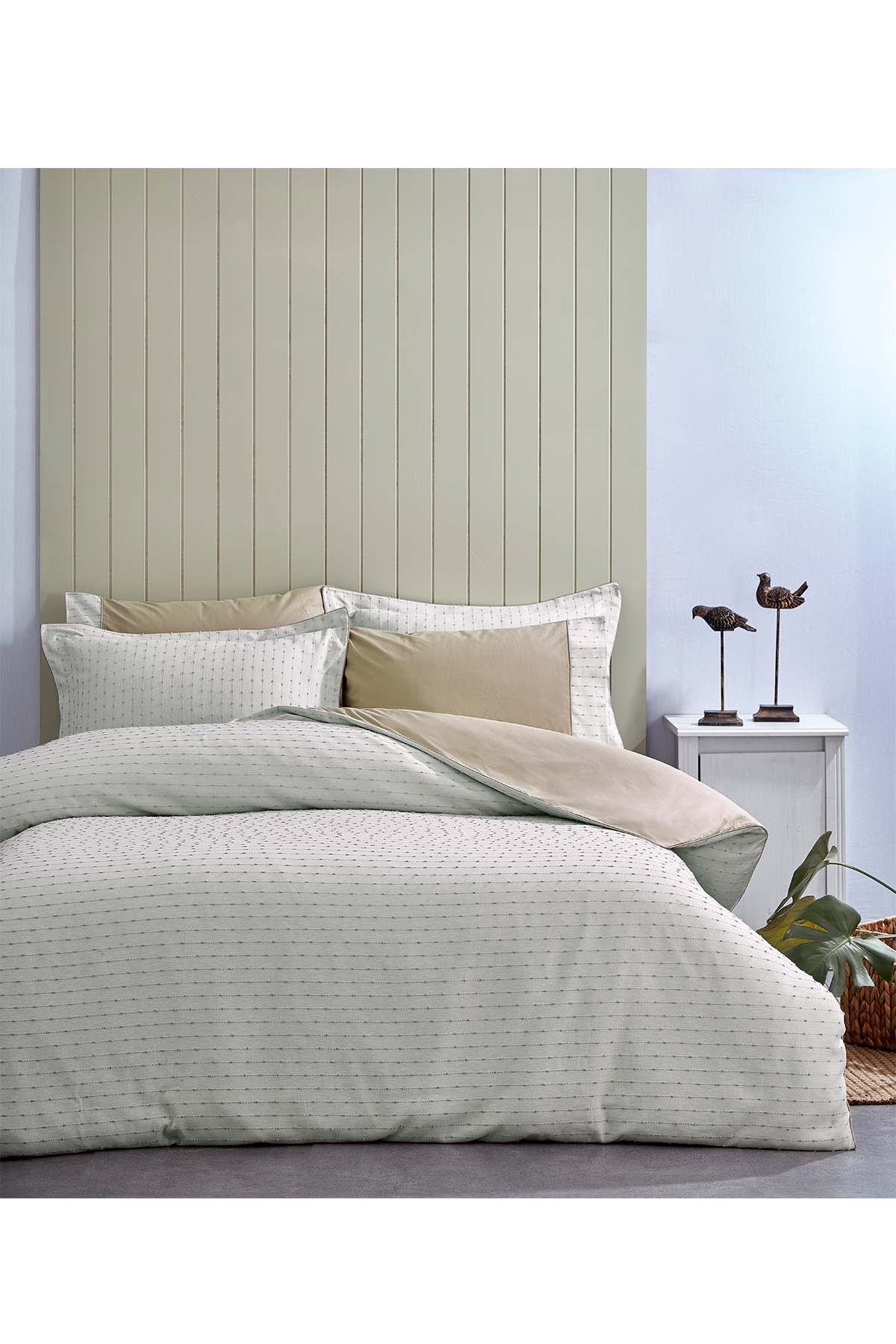 سرویس خواب  بژ Evlen Home Collection | Q-NEV-99898 اورجینال - تصویر 4