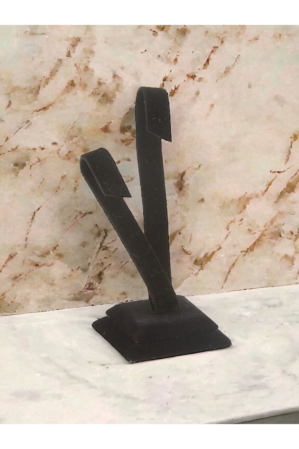 L SYEN Single Earring Stand Palm Tree Earring Holder Black Color