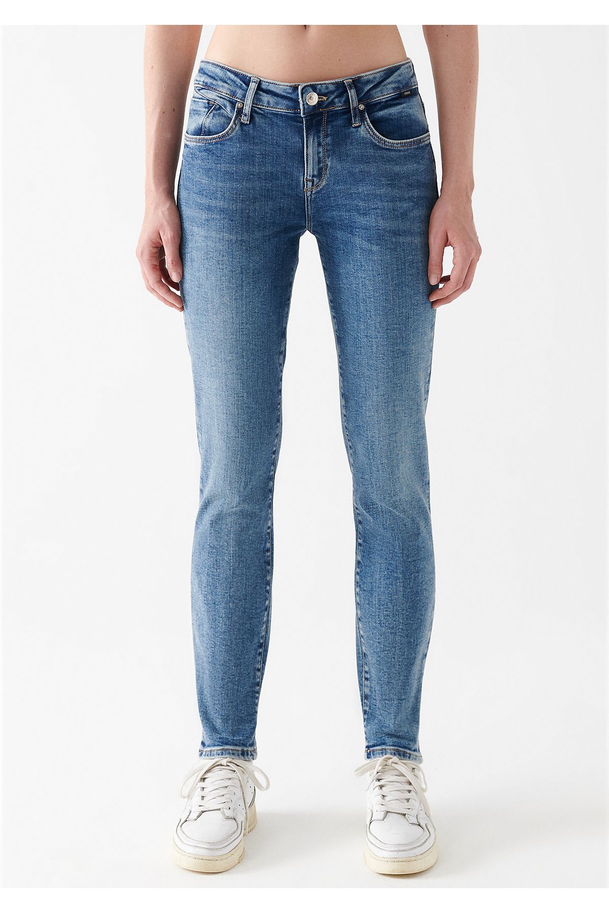 Mavi Mens Marcus Deep Brushed White Edge Comfort Jeans