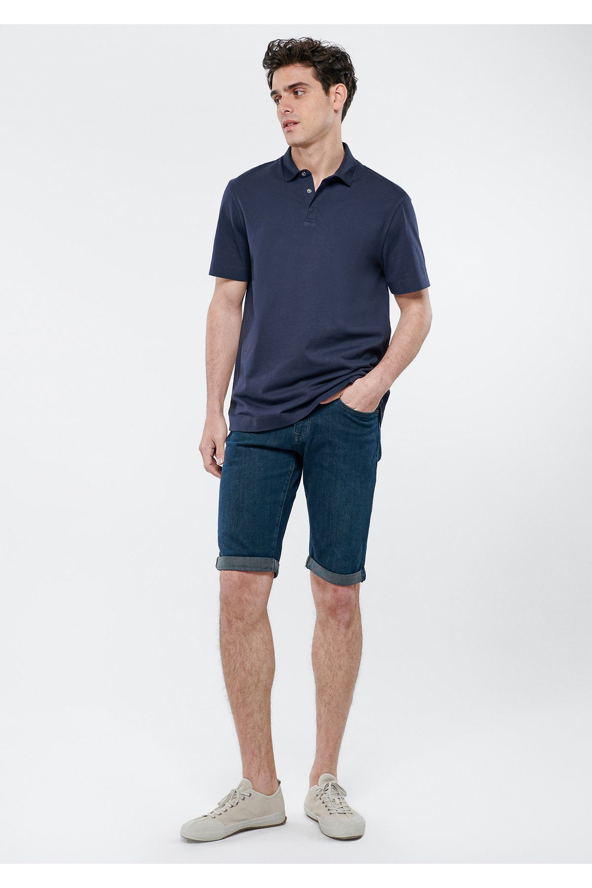 شلوارک جین سرمه ای از کالکشن Nicholas Premium مردانه ماوی Mavi (ساخت ترکیه)