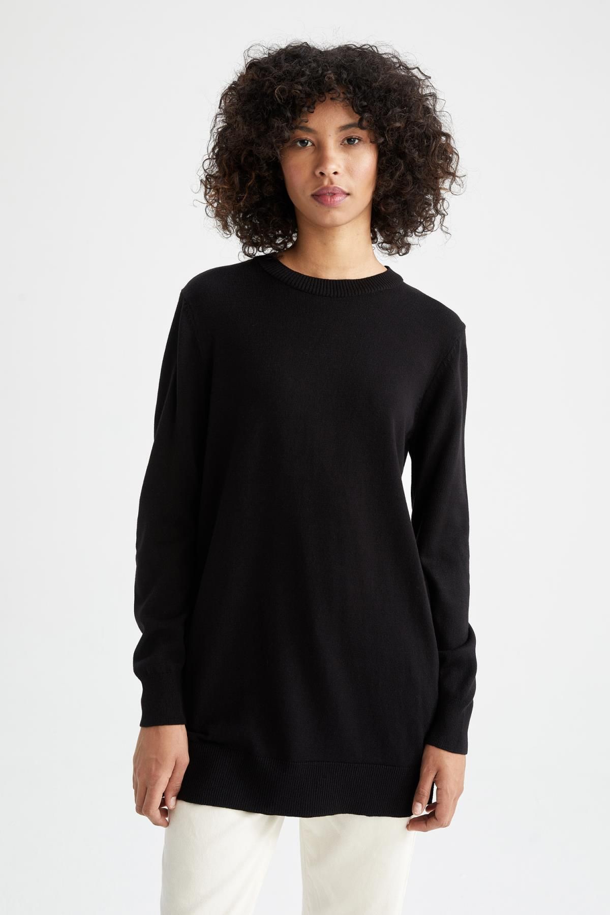 DeFacto-Туника с пуловер от трикотаж Regular Fit Basic Extra Soft 3