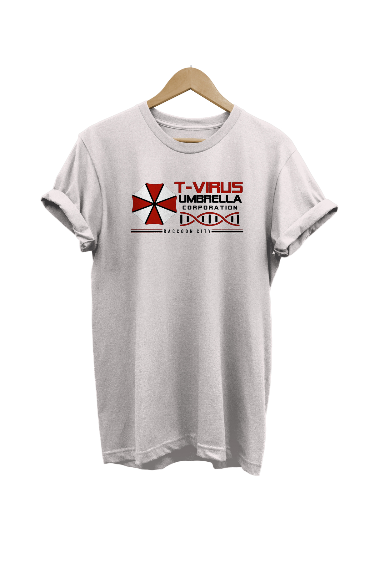 Resident Evil Printed 100% Cotton Oversize White T-shirt