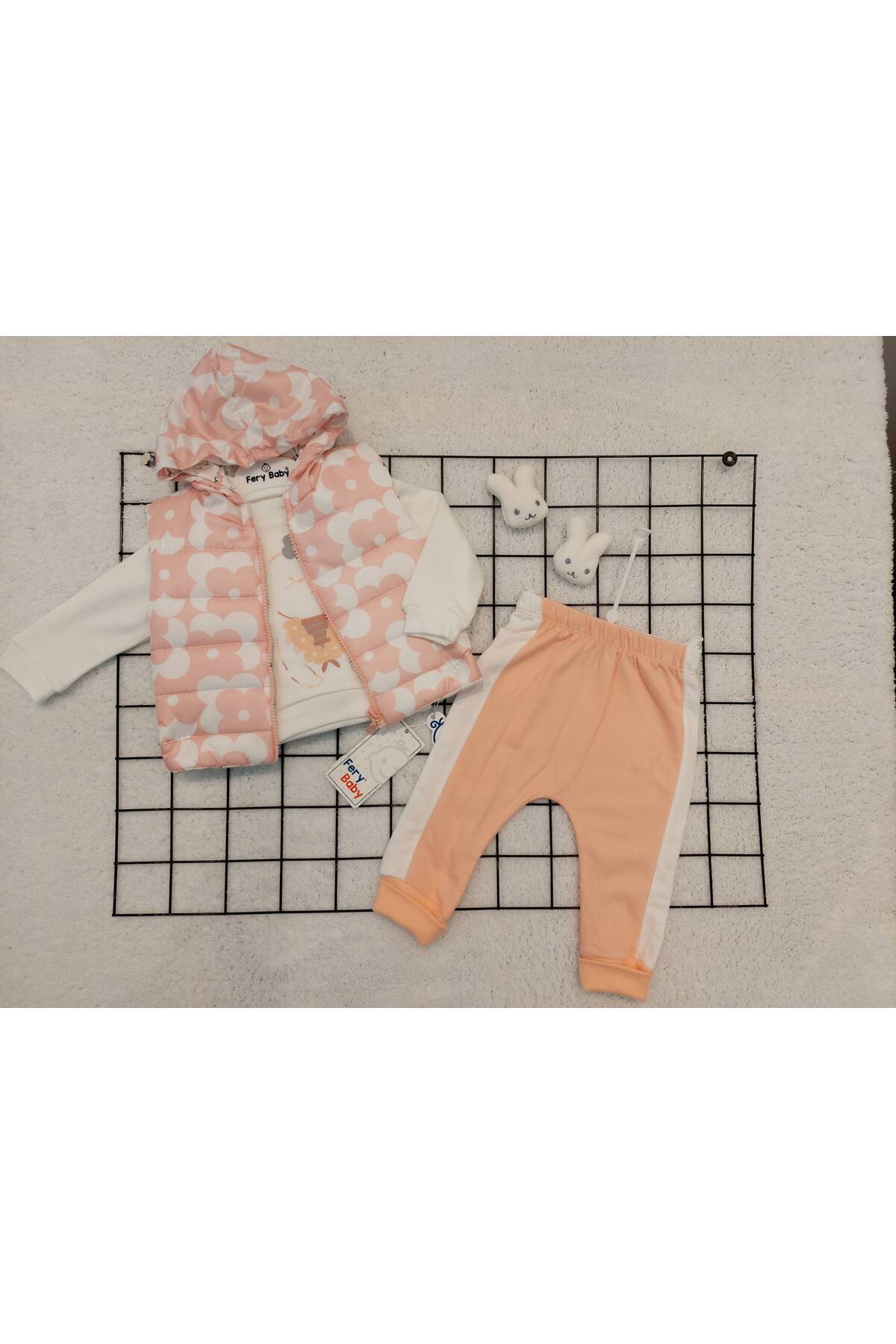 ست نوزادی دخترانه صورتی Fery Baby | 1504 اورجینال - تصویر 2