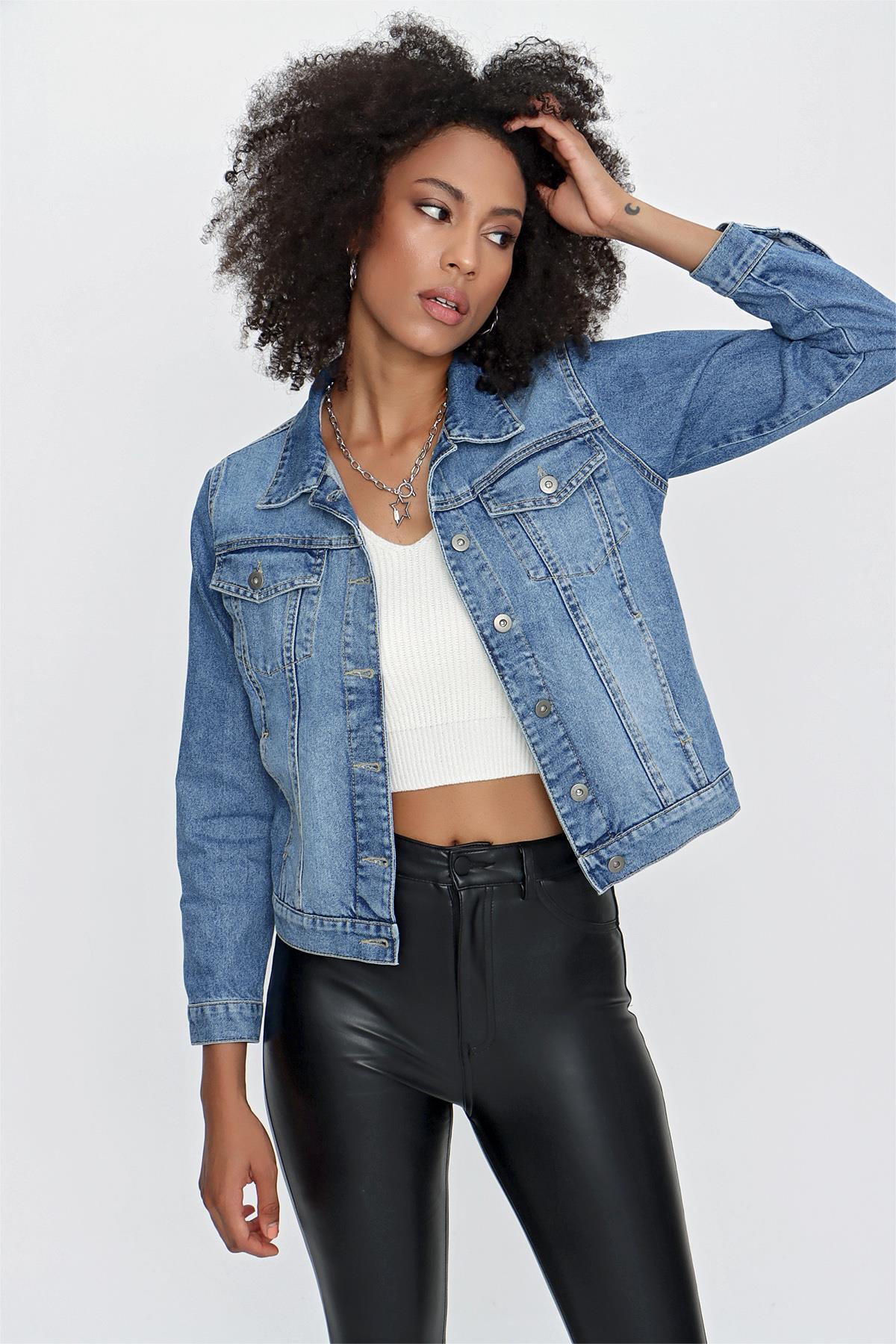 CHUBA  Kadın Denim Kot Ceket Açık Mavi 23w403 - Görsel 3