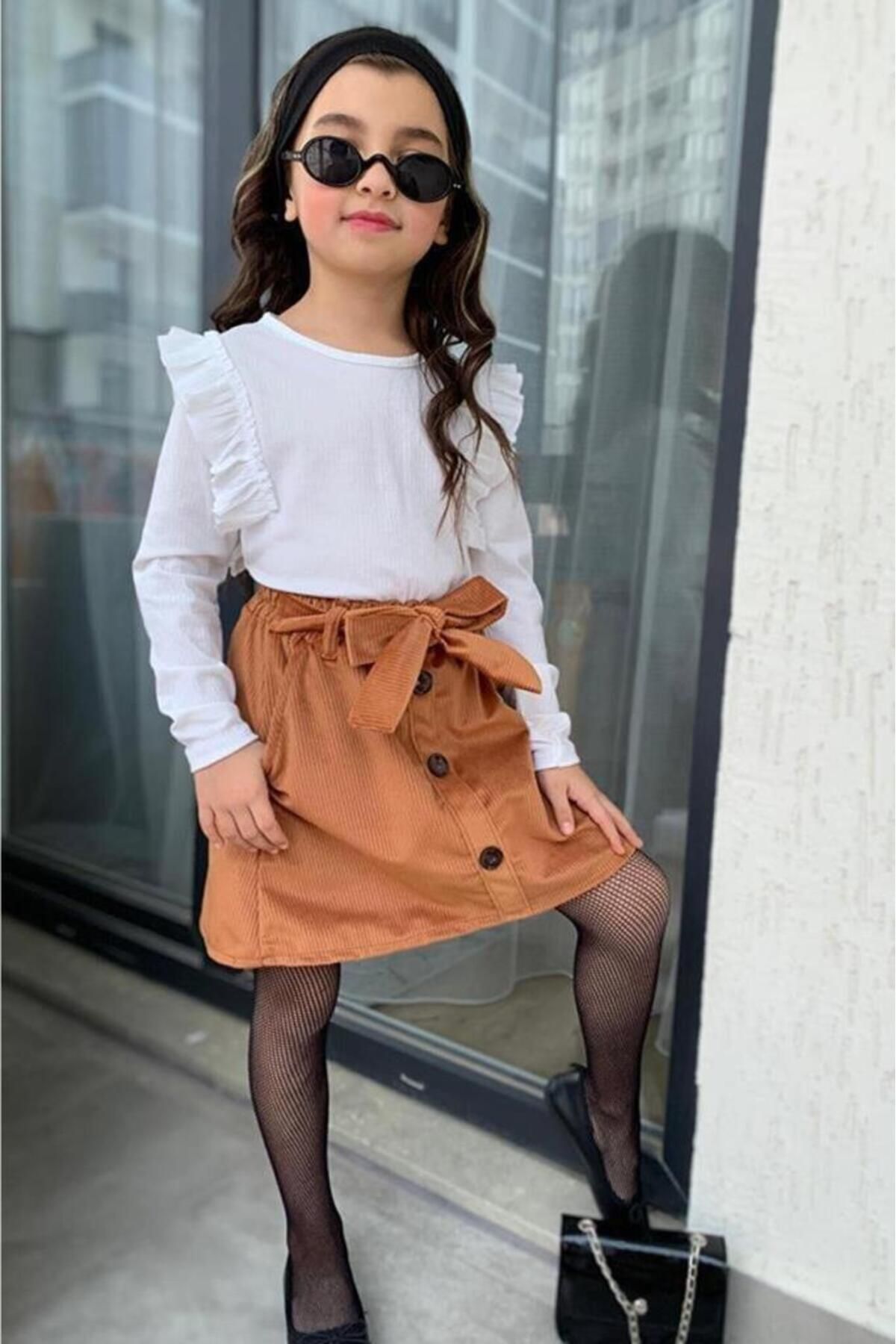 4 button skirt top suit