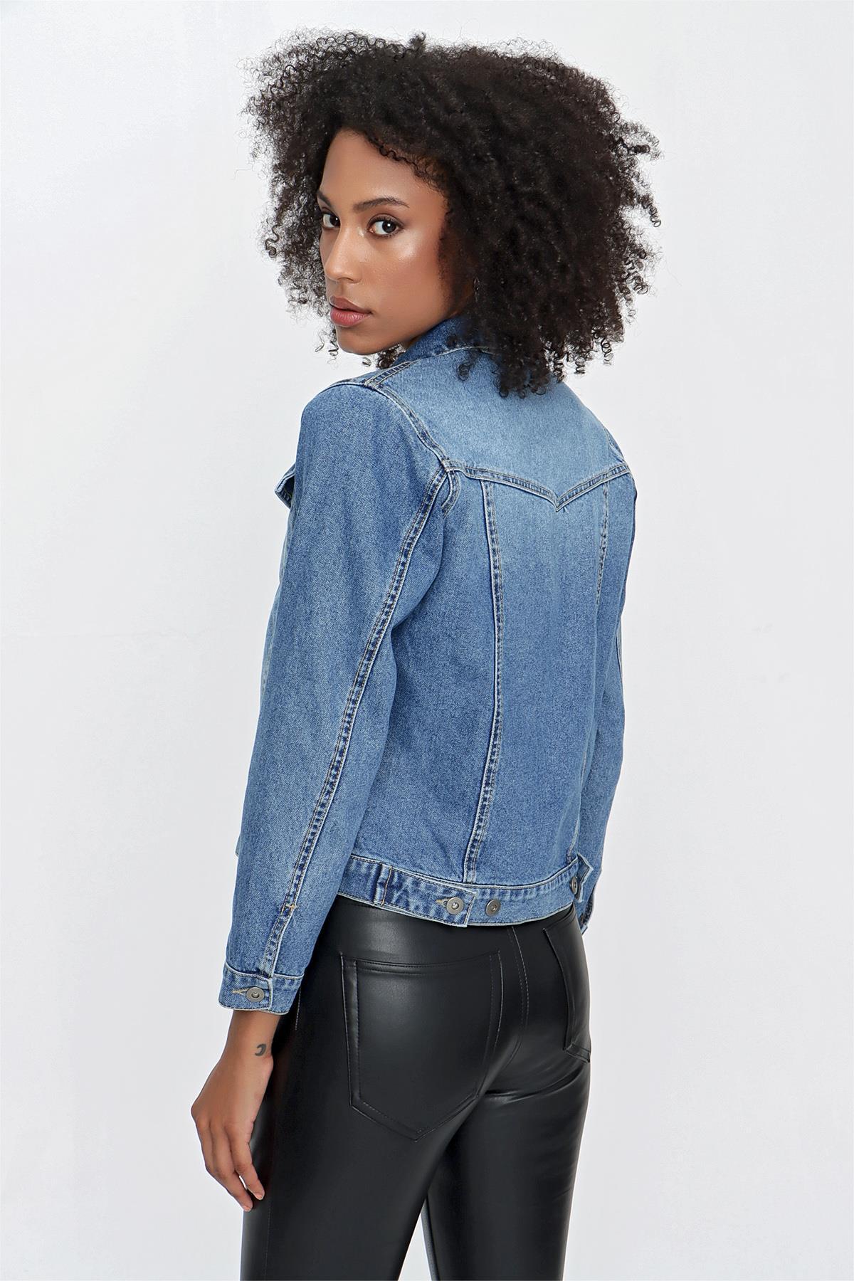 CHUBA  Kadın Denim Kot Ceket Açık Mavi 23w403 - Görsel 6