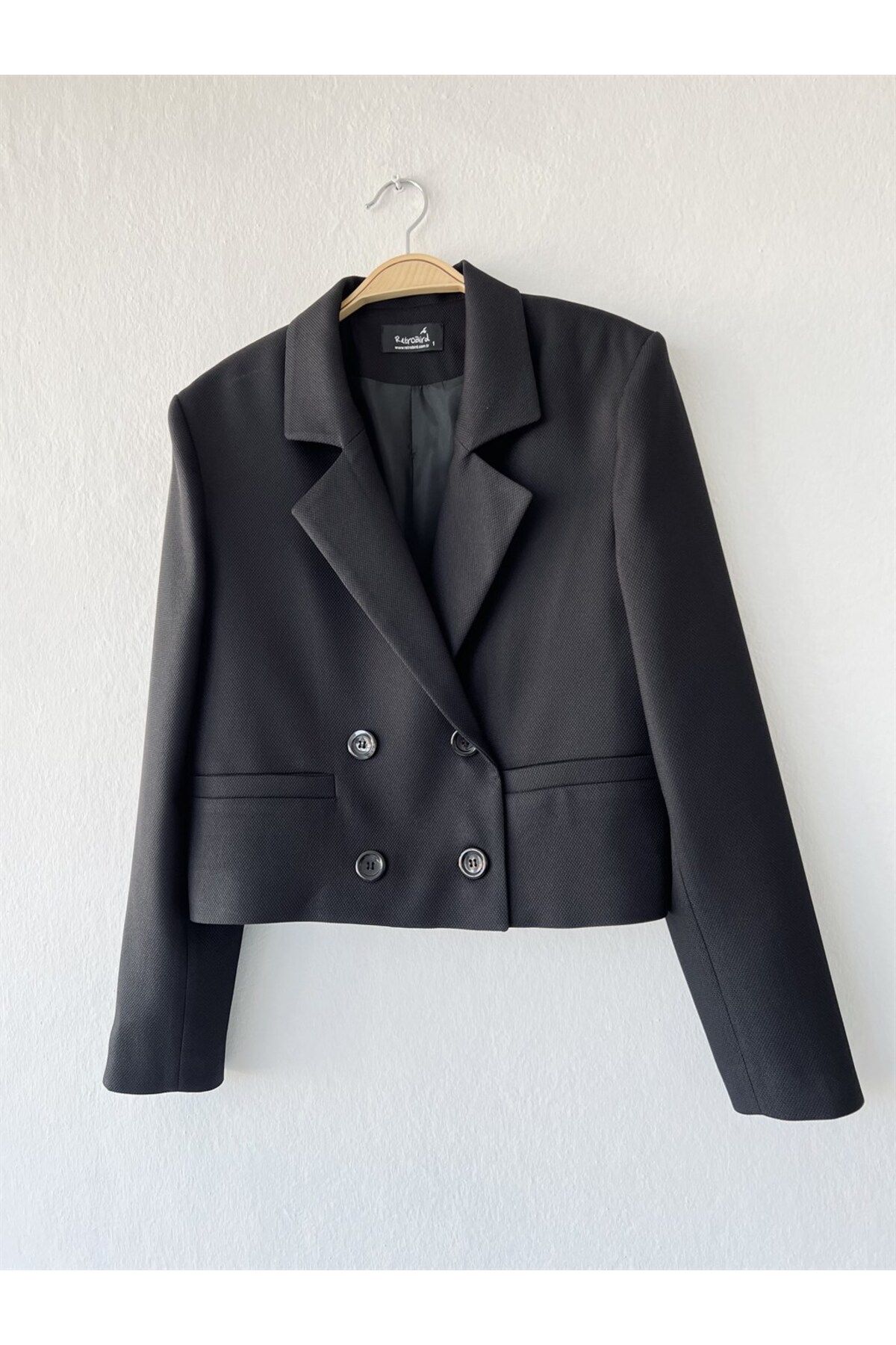 Retrobird Short Blazer Jacket Women Black