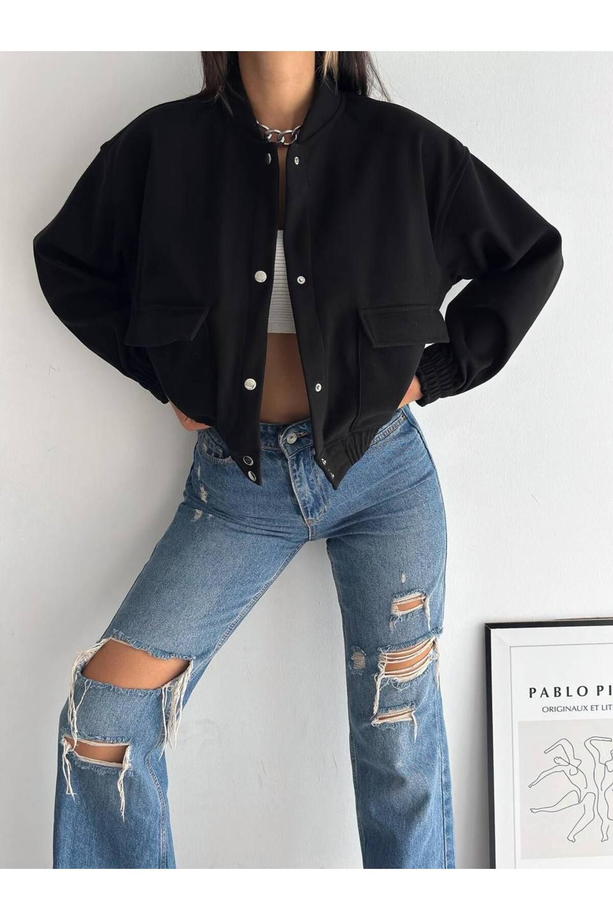 Bomber jacket short shop