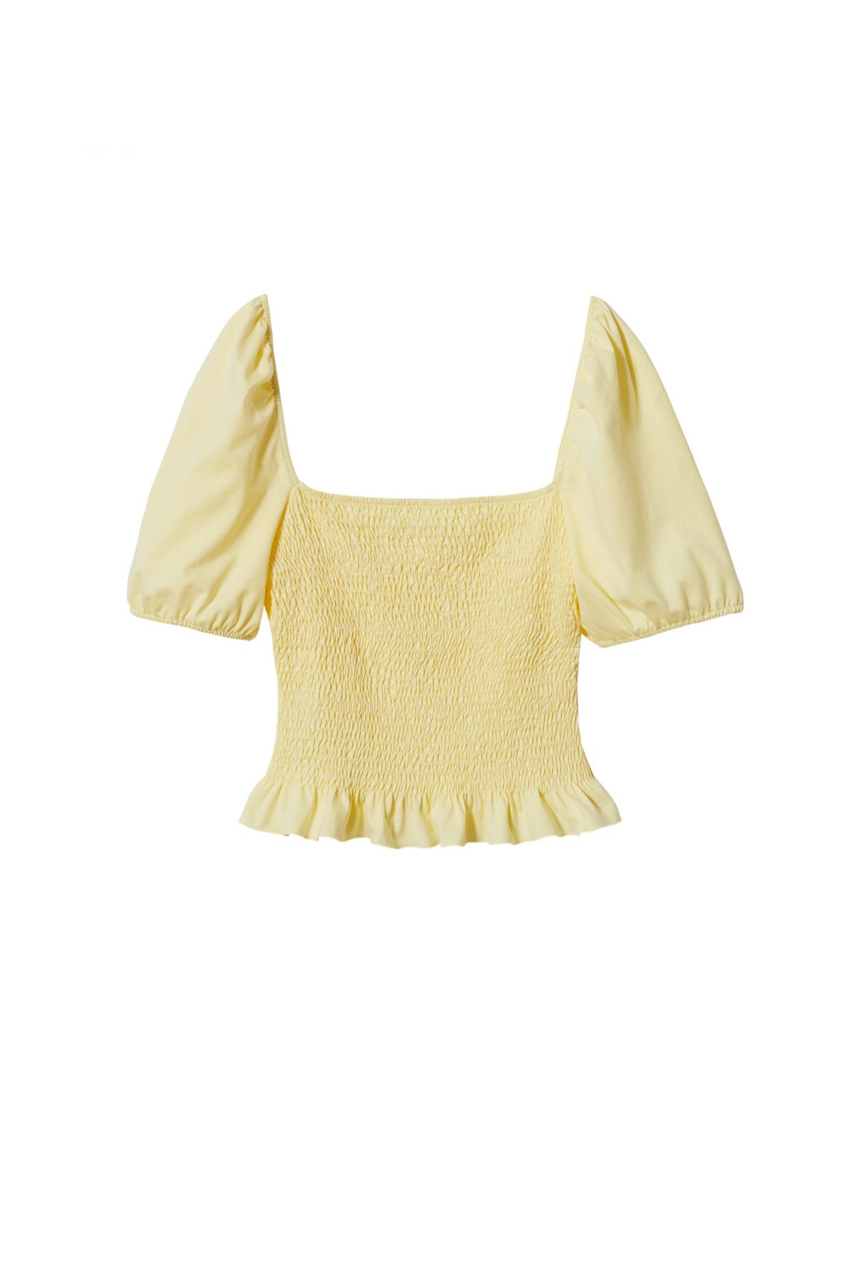 MANGO-Gelbes Damen-T-Shirt 27077125 4