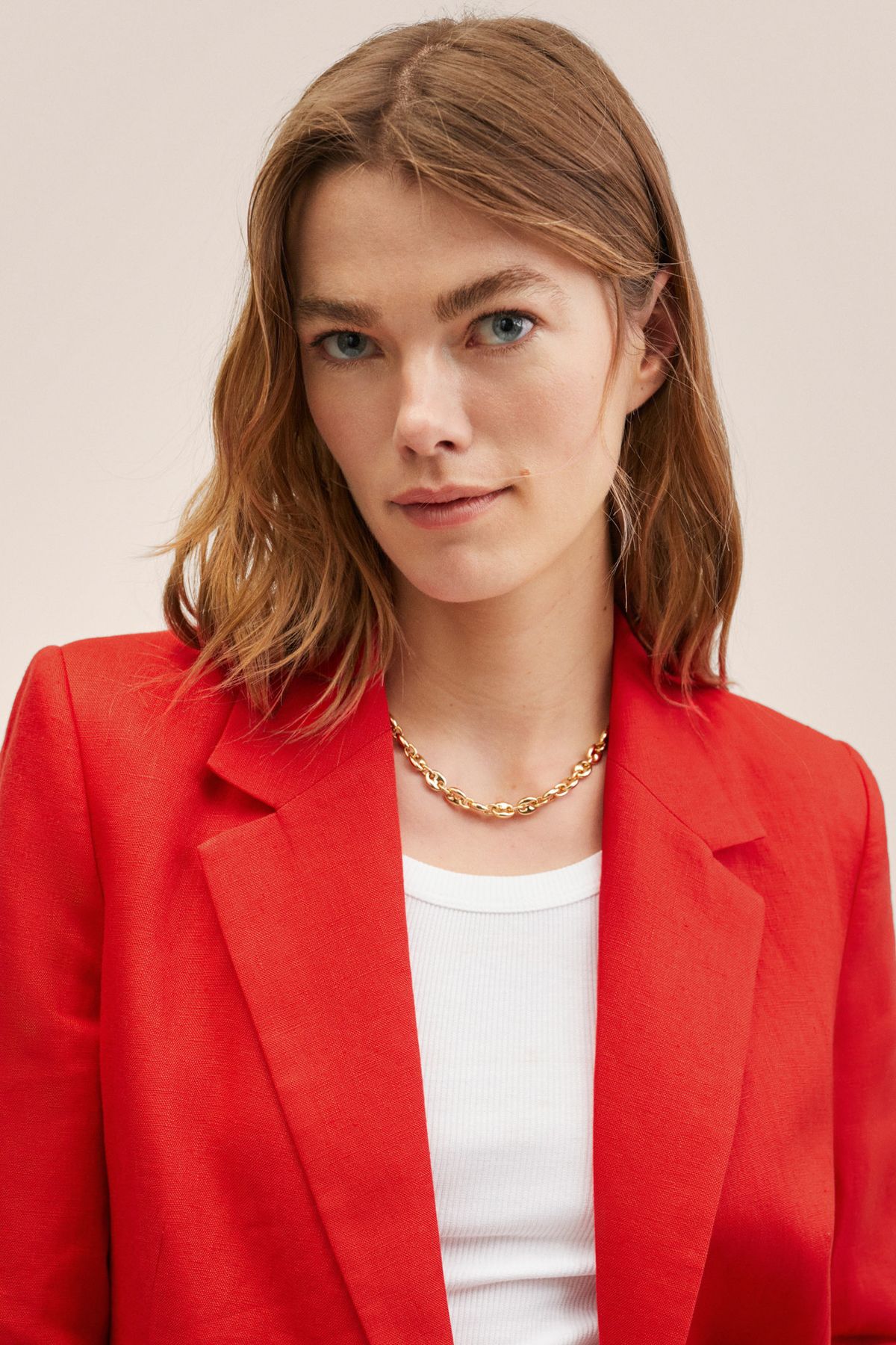 Mango sale red blazer