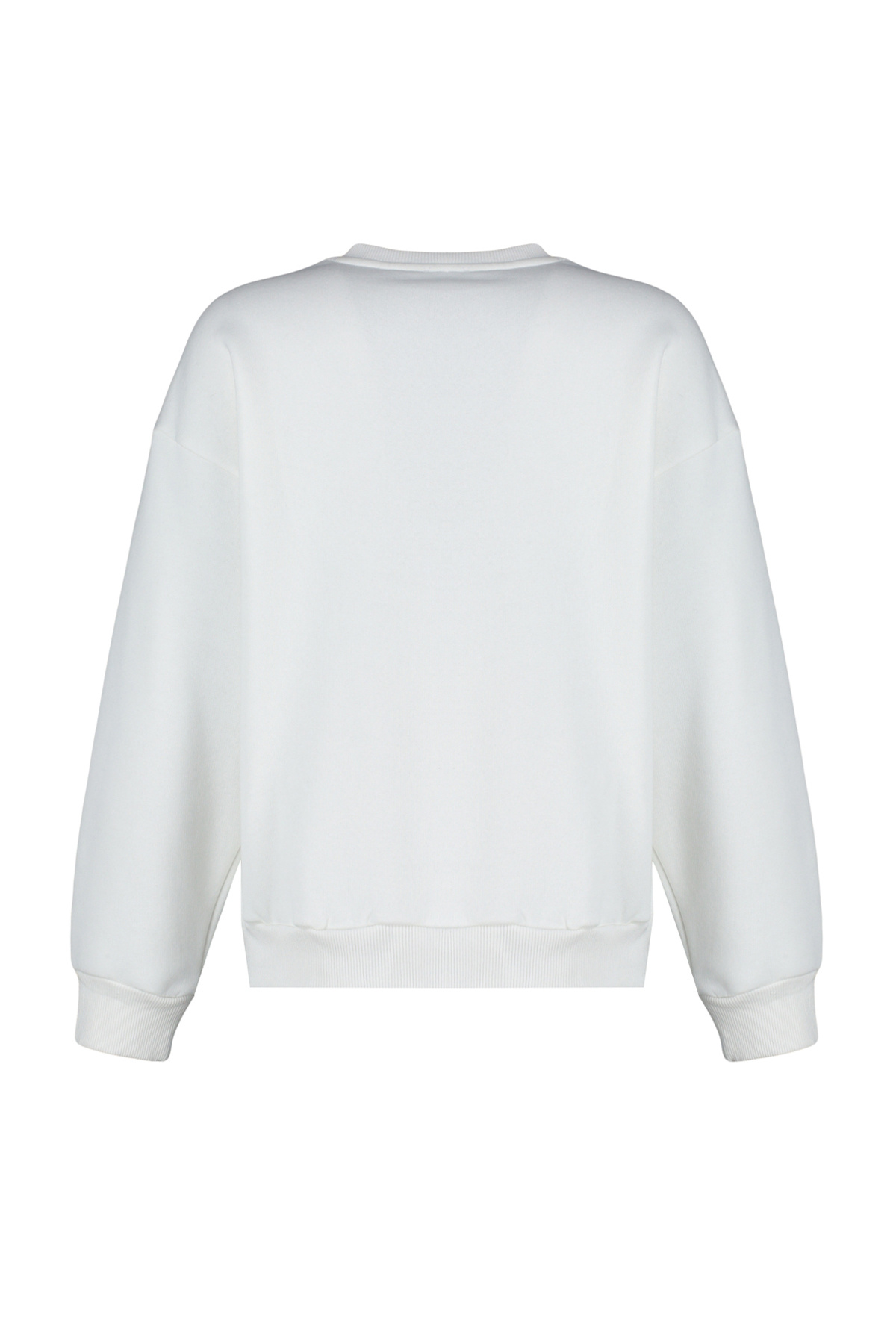 Trendyolmilla  Ekru Kalın İçi Polarlı Regular/Normal Kalıp Bisiklet Yaka Basic Örme Sweatshirt TWOAW24SW00101 - Görsel 9