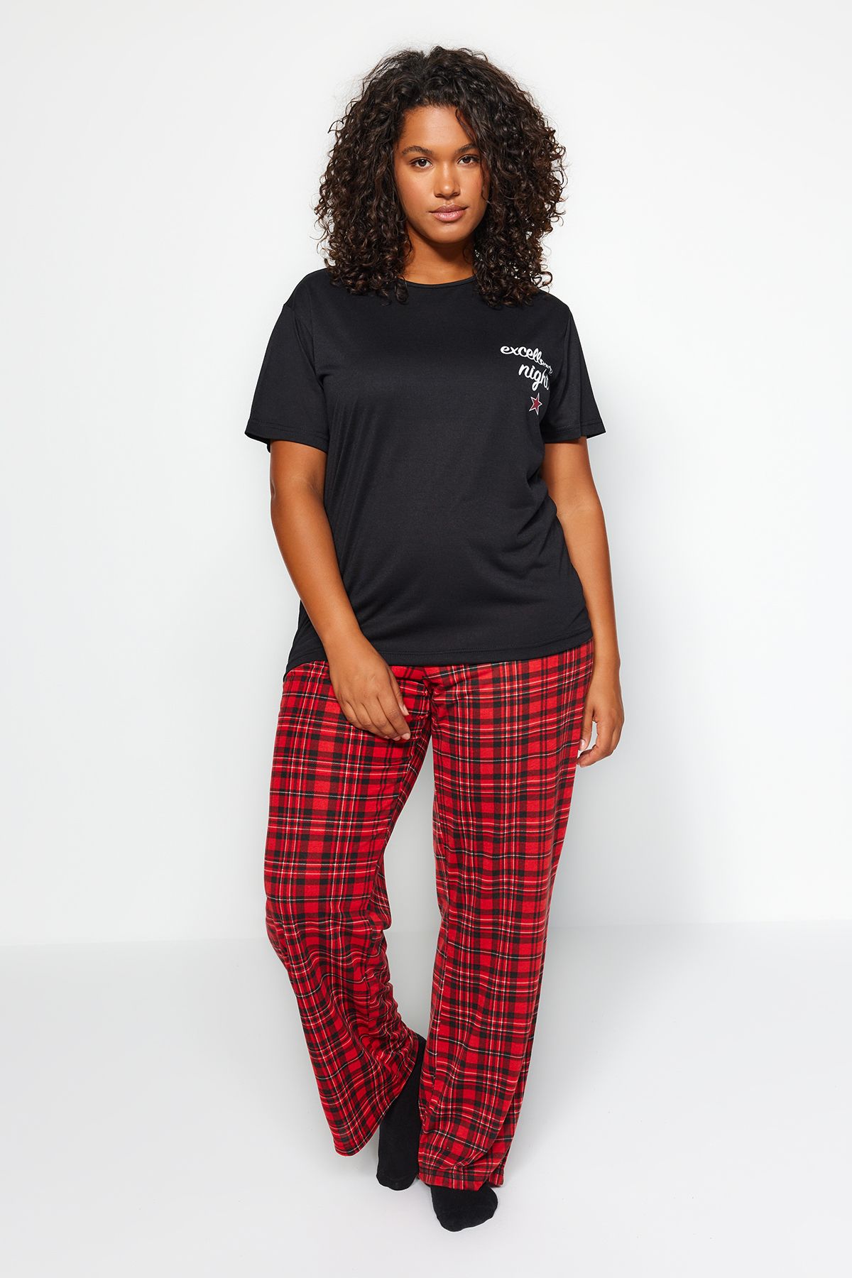 Plus size plaid pajama outlet pants