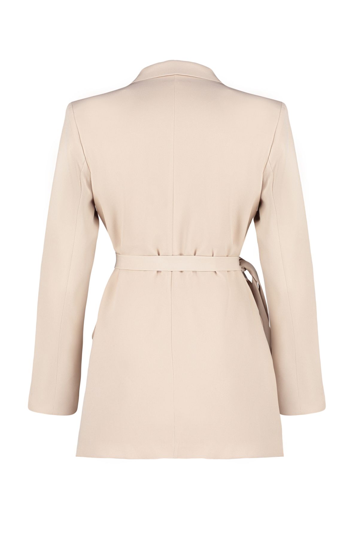 Trendyol Collection-Gewebte Blazerjacke mit normalem Futter in Stein TWOAW21CE0320 8