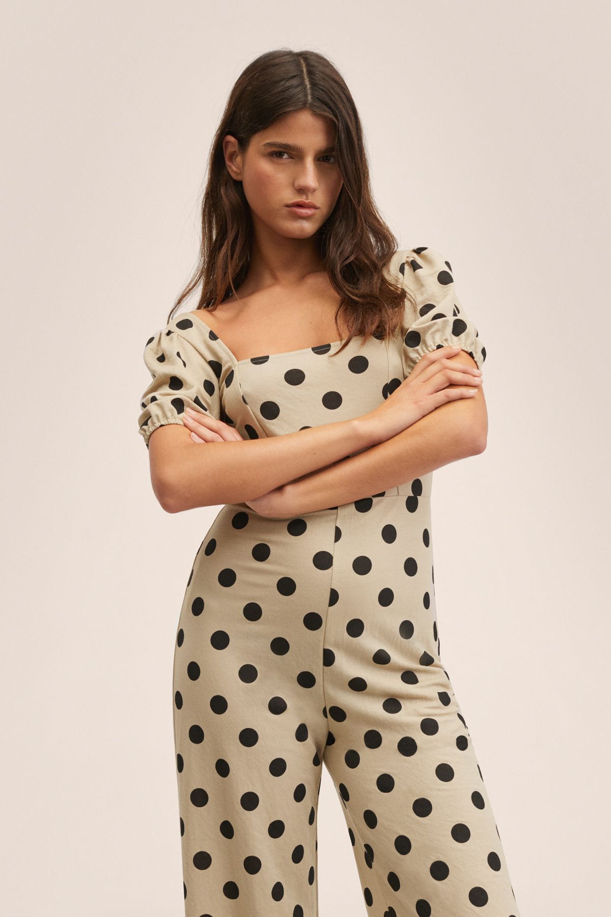 Mango jumpsuit store beige