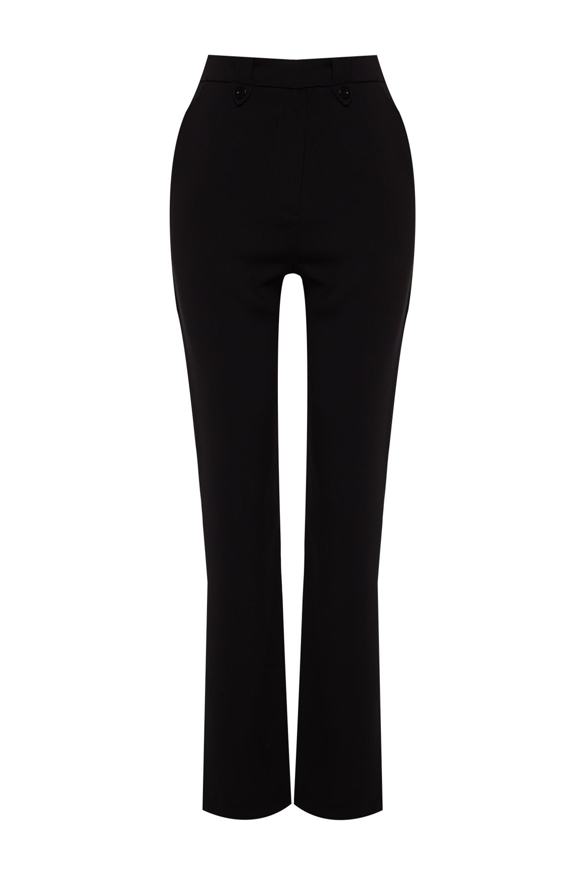 High waisted bootcut black trousers online