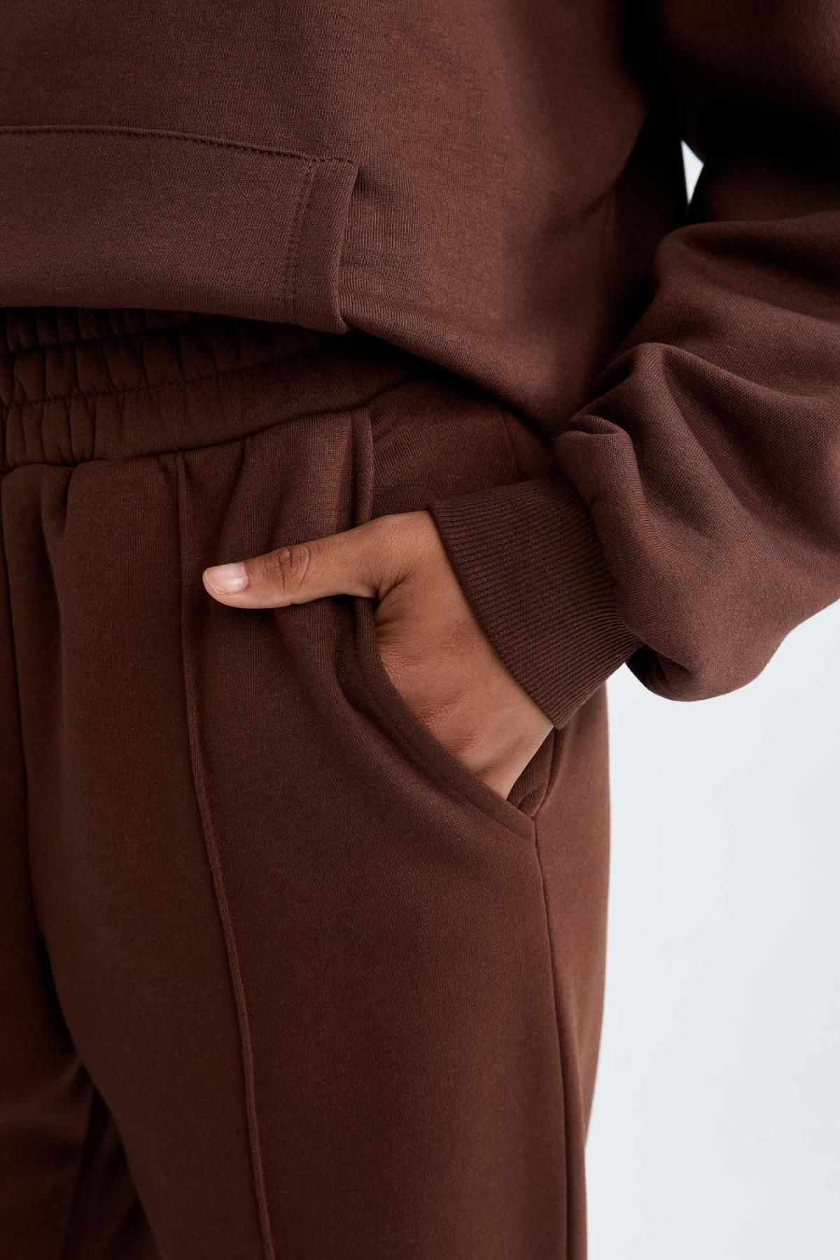 DeFacto-Fit Jogger Sweatpants with Soft Fuzzy Inside 5
