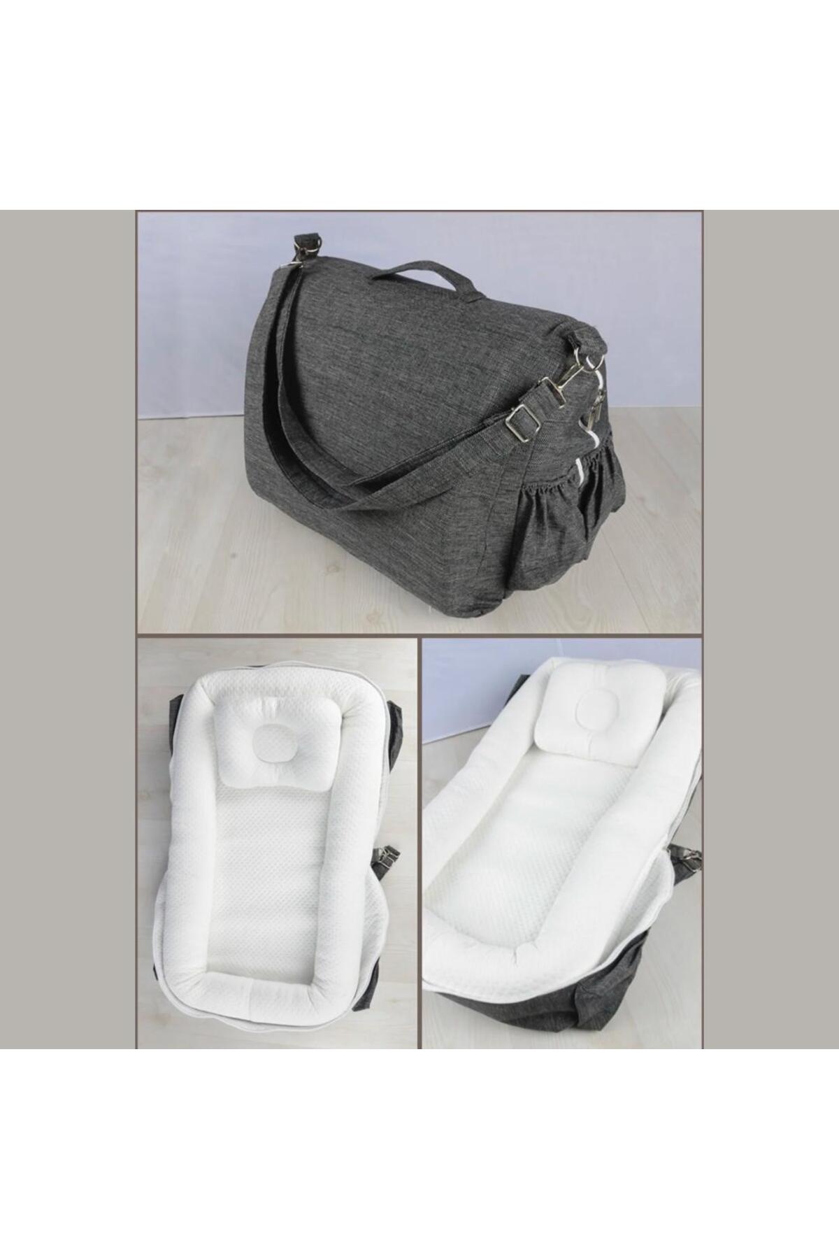 oxorza home Çantalı Taşınabilir Reflü Yatağı, Babynest, Anne Çantası