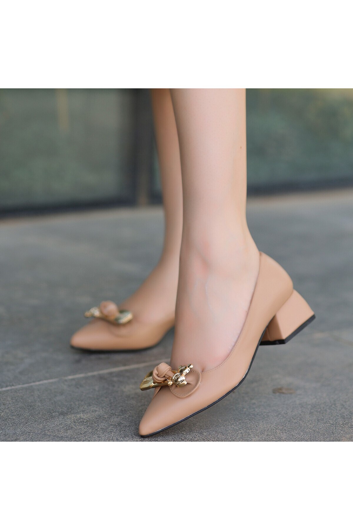 Hecy Nude Cilt Topuklu Ayakkabı