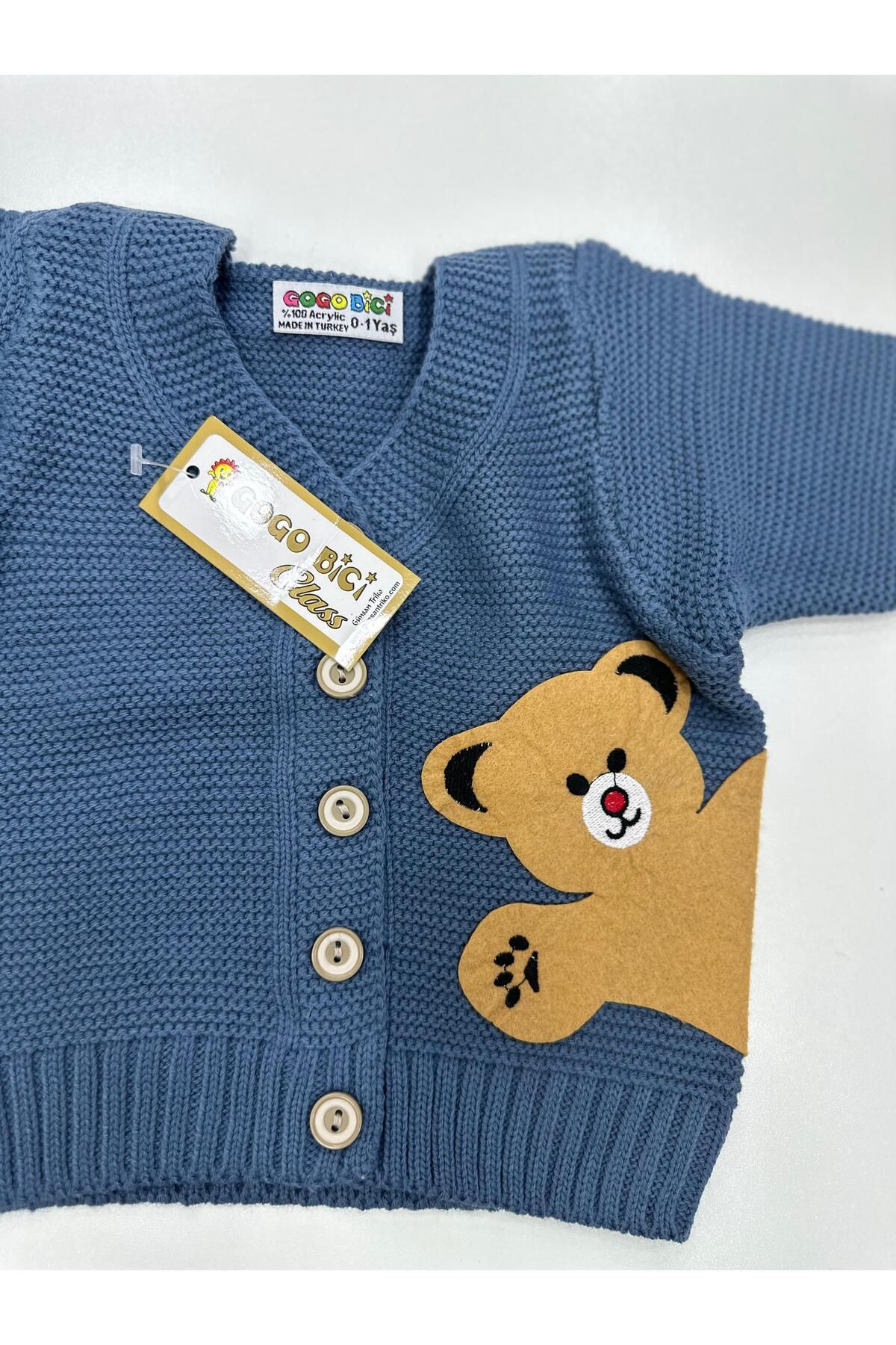 gogo bici-Teddy Bear Model Knitwear Cardigan 4