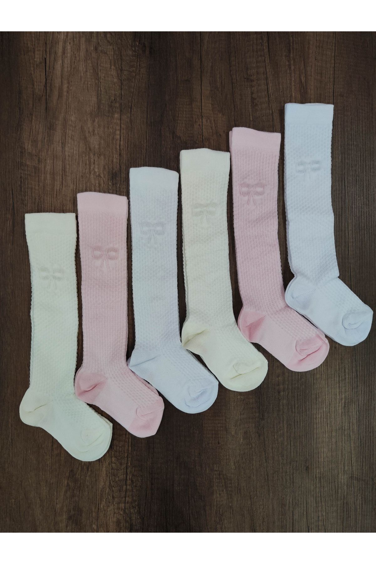 erceys Girl s Knee Length Socks 6 Pairs Jacquard Patterned Cotton