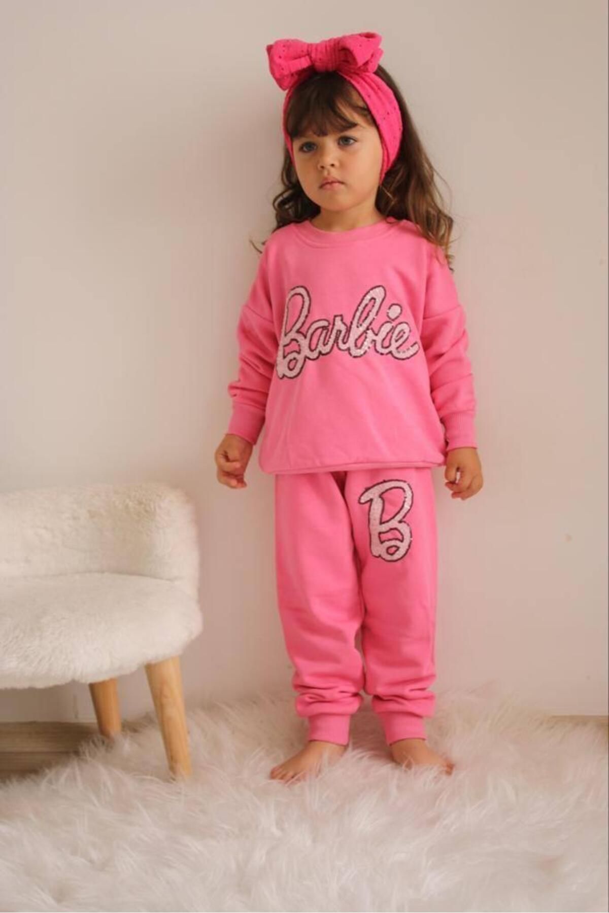 Tutku Kids Sweatsuit set Pink Relaxed fit Trendyol
